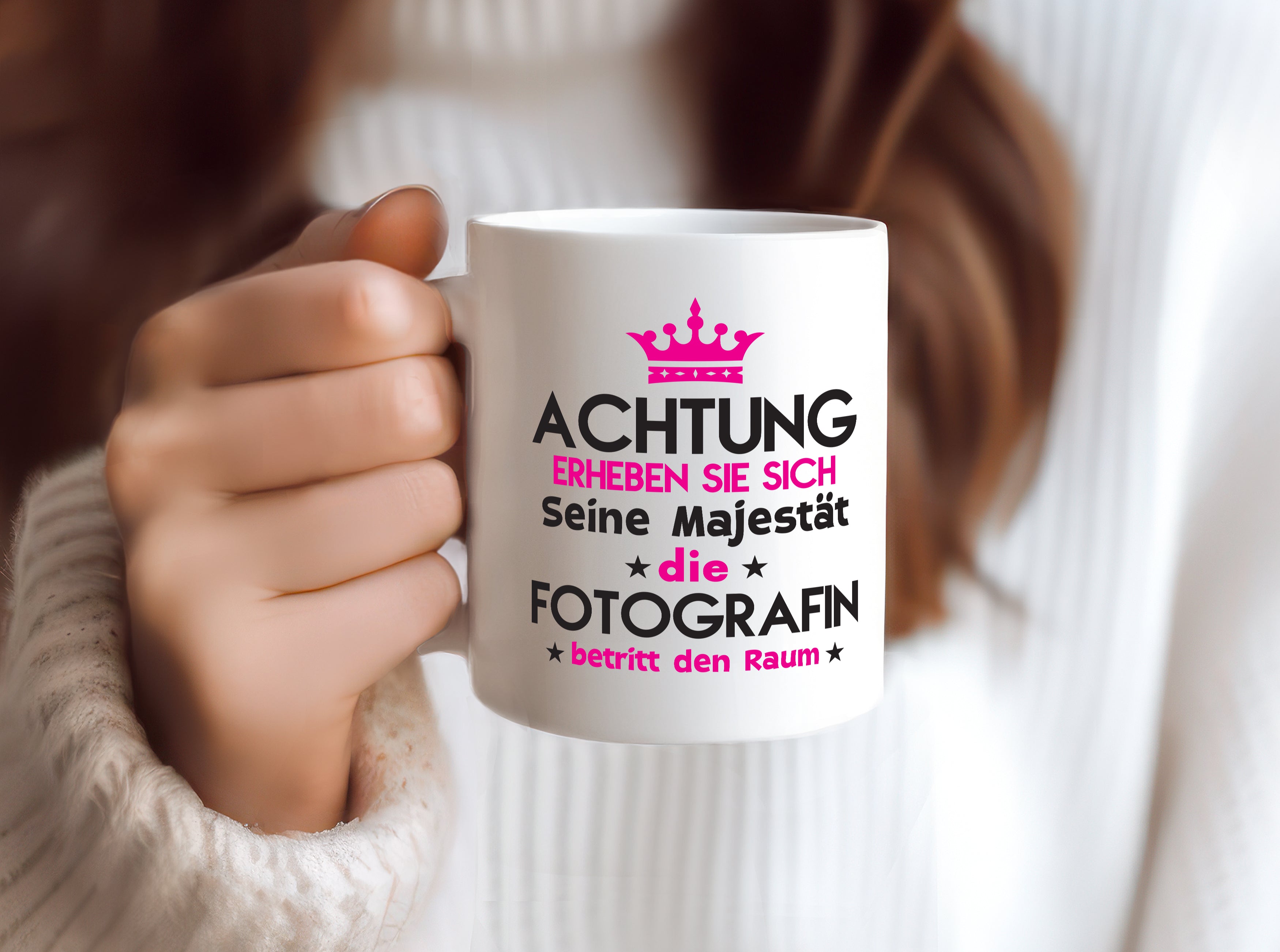 Seine Majestät Fotografin | Fotografie | Kamera - Tasse Weiß - Kaffeetasse / Geschenk / Familie