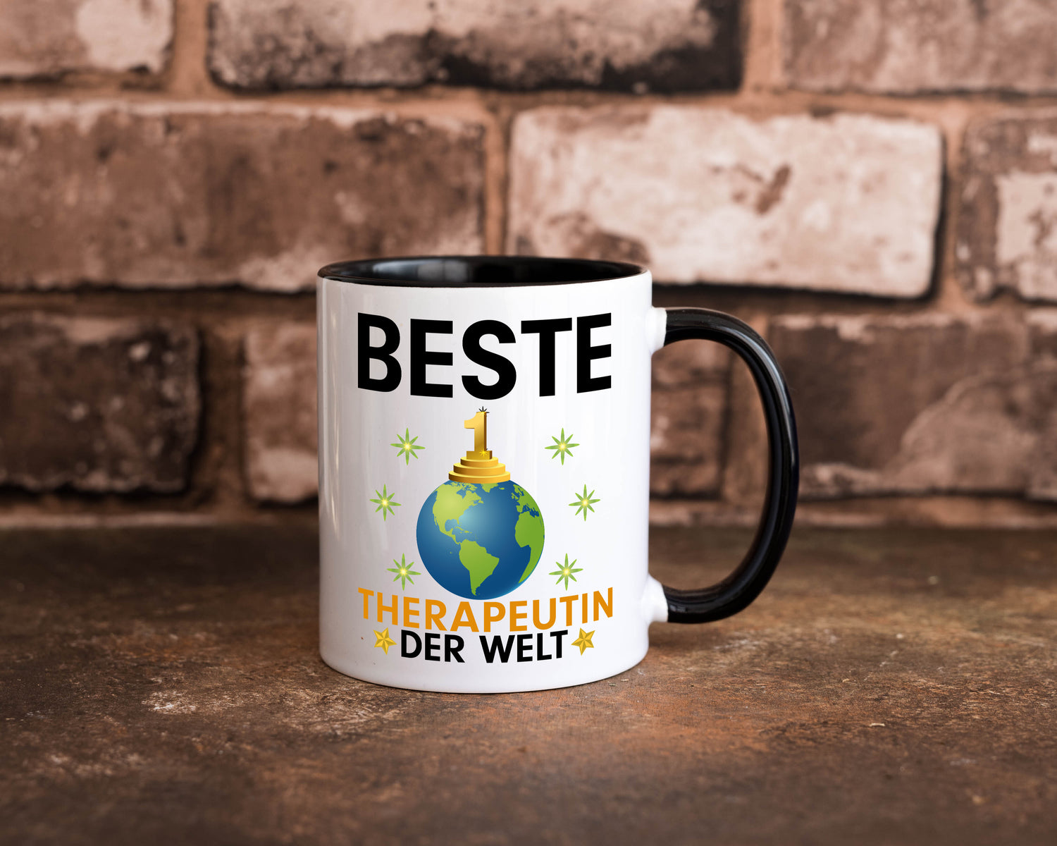 Welt Beste Therapeutin | Psychotherapie | Therapie Tasse Weiß - Schwarz - Kaffeetasse / Geschenk / Familie