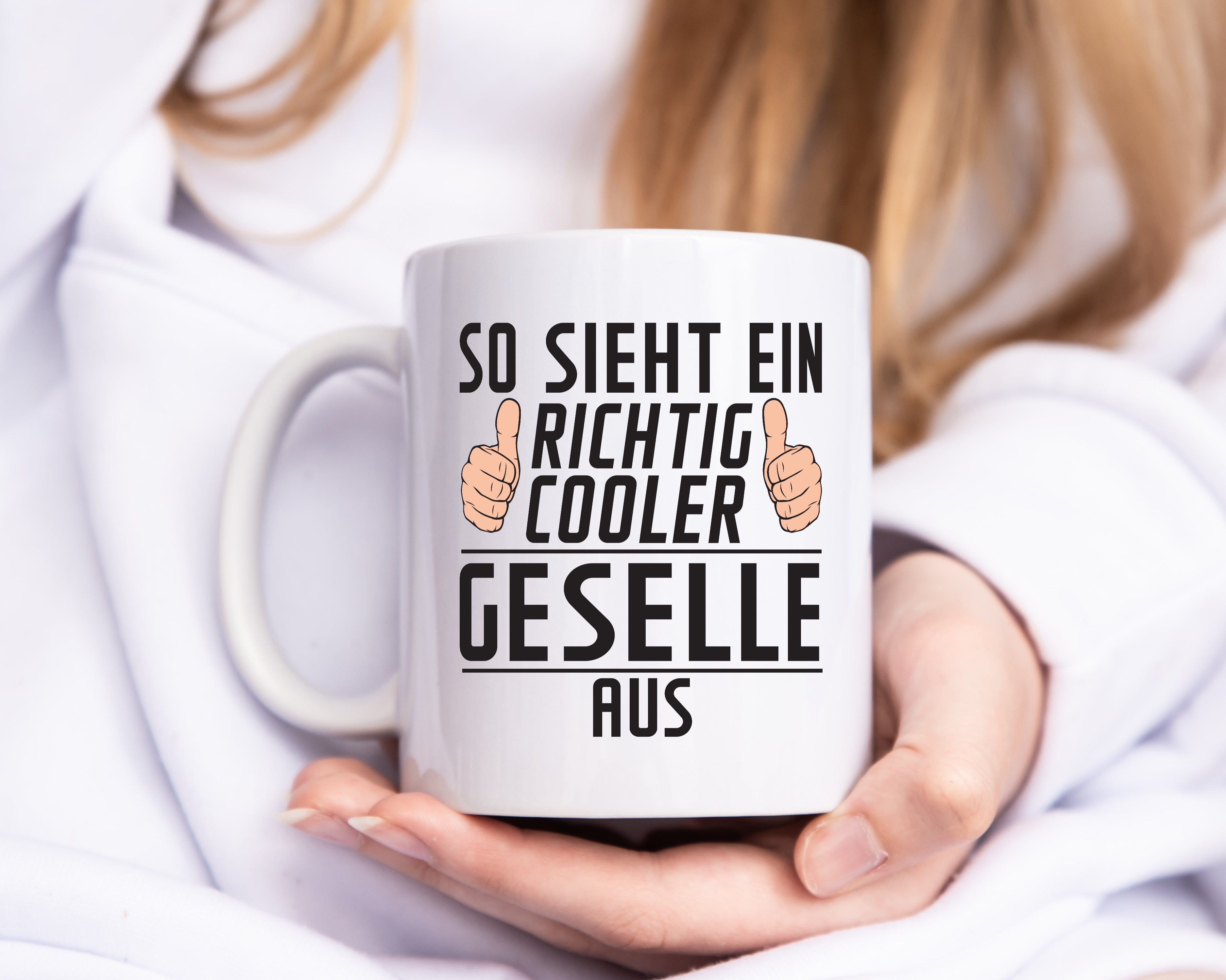 Richtig Cooler Geselle | Handwerker - Tasse Weiß - Kaffeetasse / Geschenk / Familie