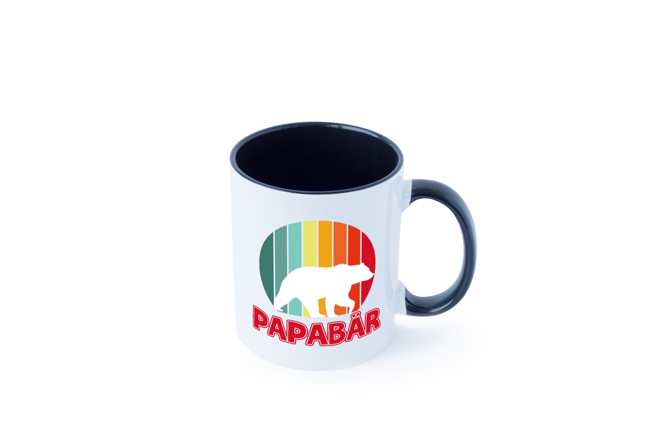 Papabär | Papa Tasse | Vater | Vatertag | Papa Bär Tasse Weiß - Schwarz - Kaffeetasse / Geschenk / Familie