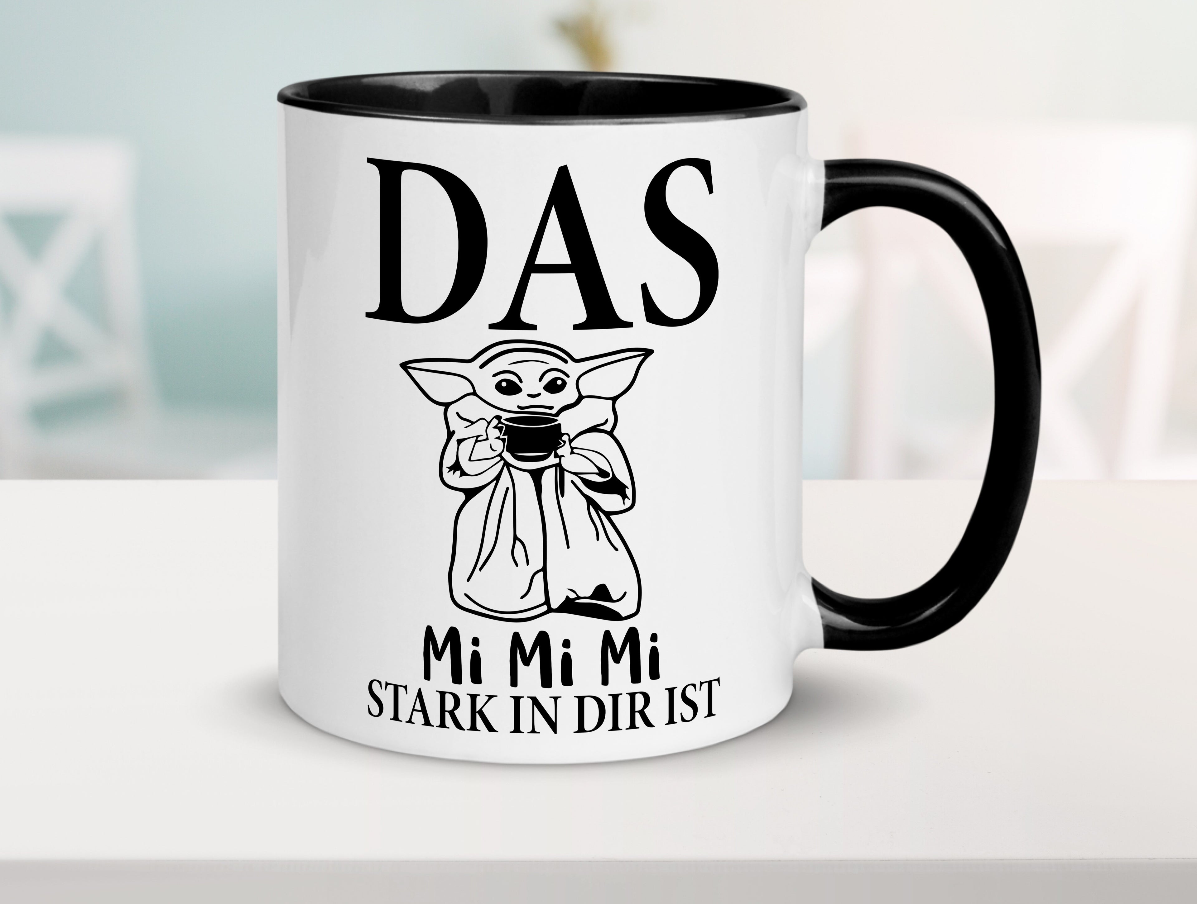 MiMiMi Stark in mir Tasse Weiß - Schwarz - Kaffeetasse / Geschenk / Familie