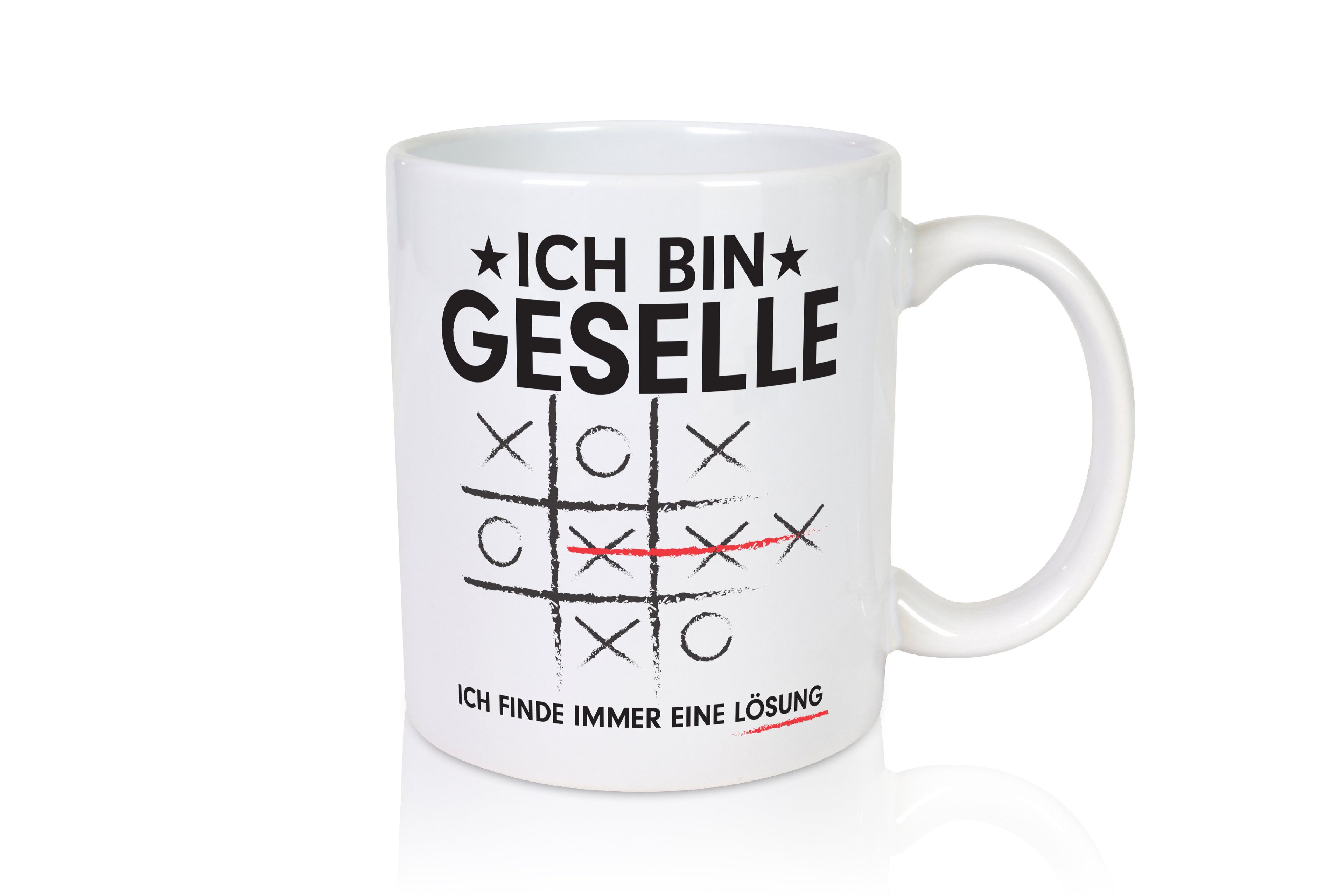 Löse Probleme: Geselle | Handwerker - Tasse Weiß - Kaffeetasse / Geschenk / Familie