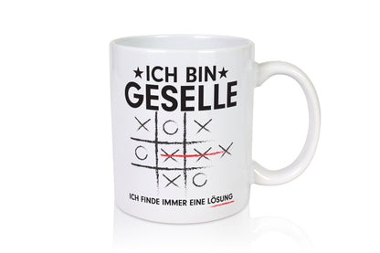 Löse Probleme: Geselle | Handwerker - Tasse Weiß - Kaffeetasse / Geschenk / Familie