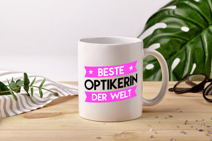 Beste Optikerin | Augenoptik - Tasse Weiß - Kaffeetasse / Geschenk / Familie