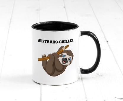 Auftrags Chiller Tasse Weiß - Schwarz - Kaffeetasse / Geschenk / Familie