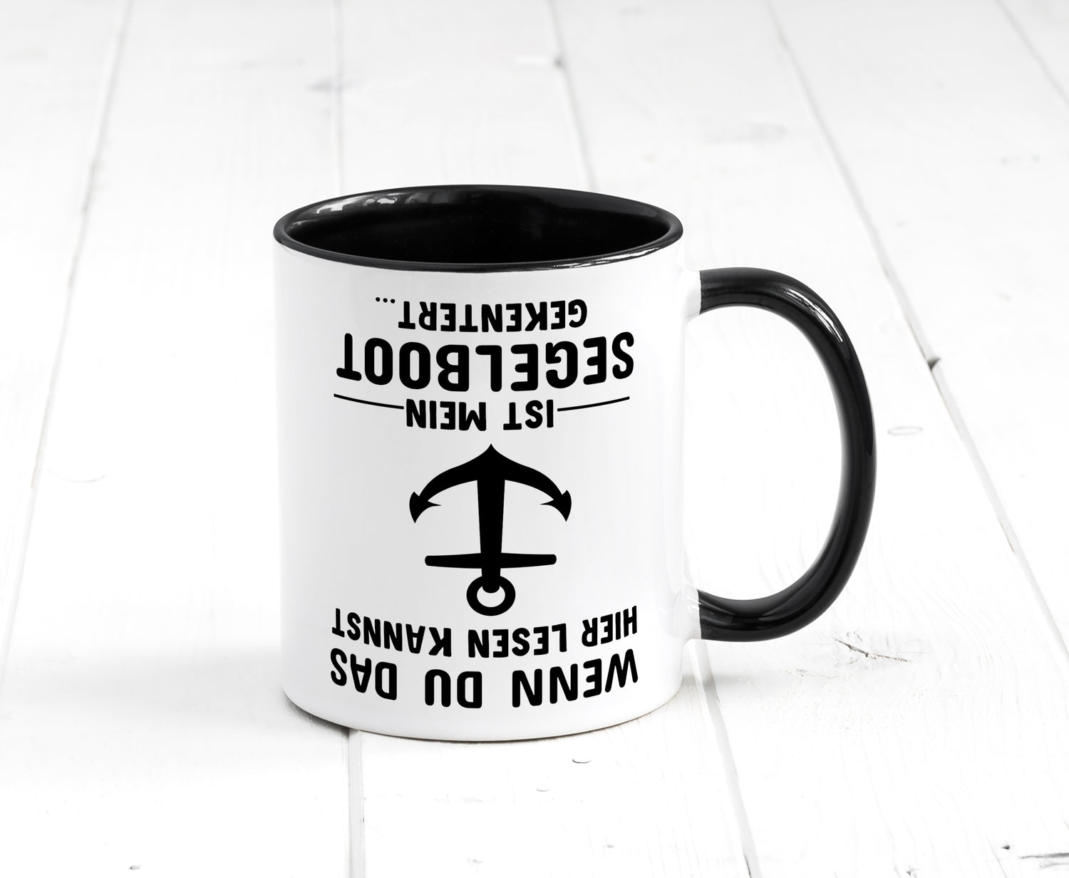 Segler Tasse | Segelboot Humor | Kapitän Spruch | Witz Tasse Weiß - Schwarz - Kaffeetasse / Geschenk / Familie