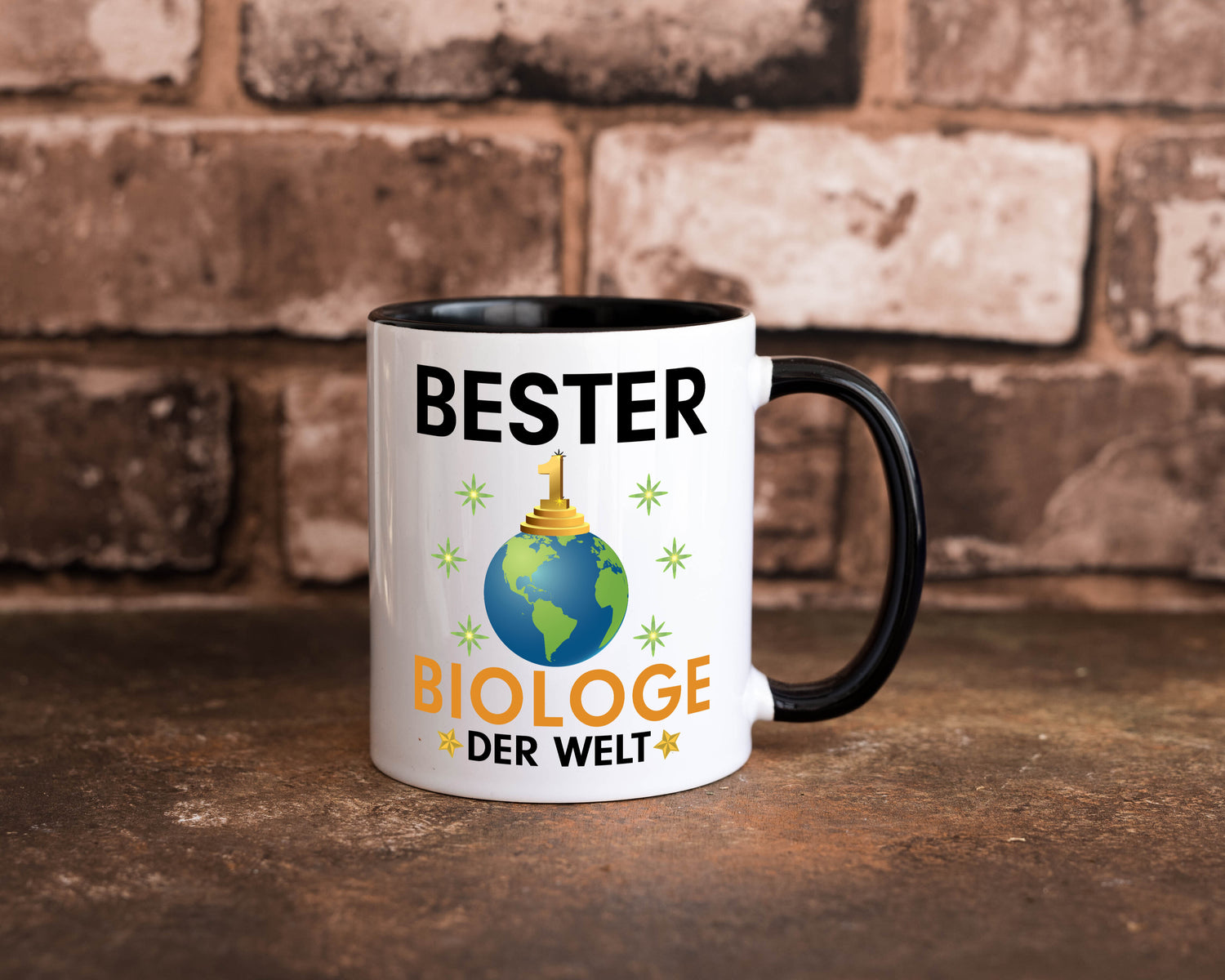 Welt Bester Biologe | Biologie | Naturforscher Tasse Weiß - Schwarz - Kaffeetasse / Geschenk / Familie
