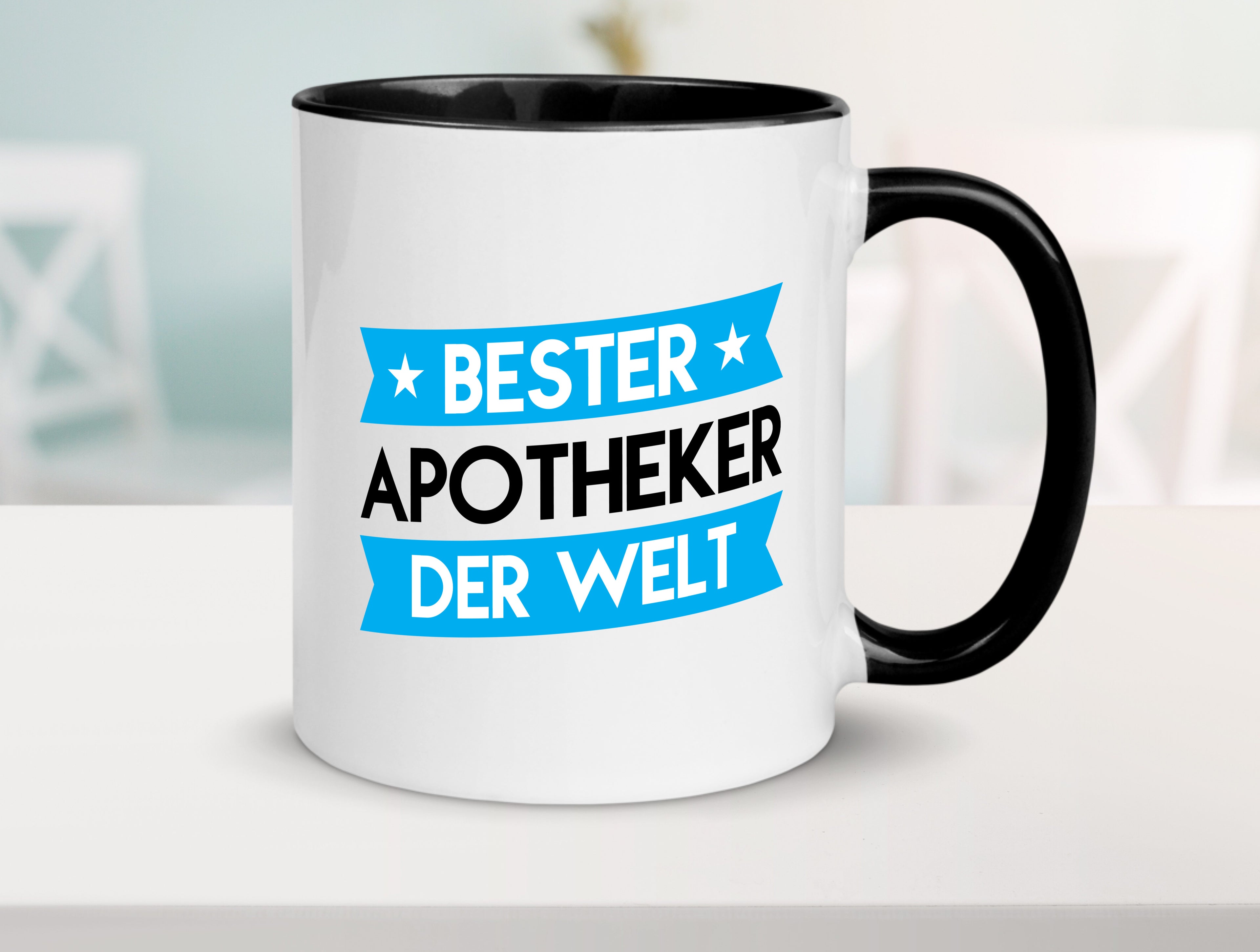 Bester Apotheker | Apotheke | Pharmazie Tasse Weiß - Schwarz - Kaffeetasse / Geschenk / Familie