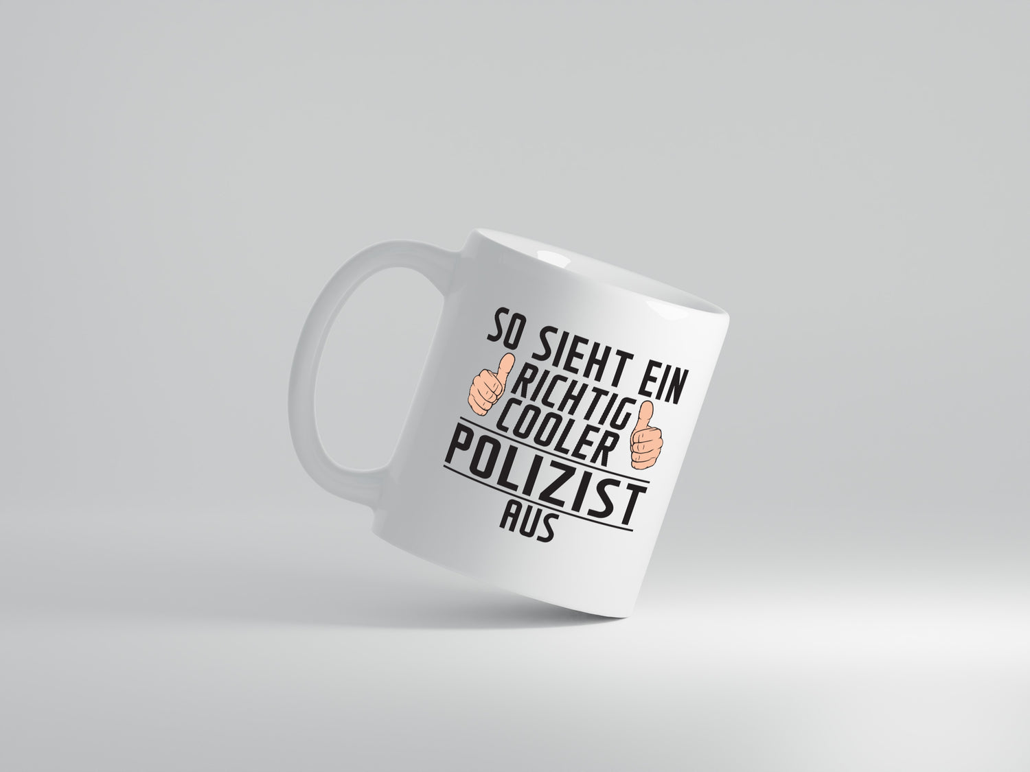 Richtig Cooler Polizist | Polizei - Tasse Weiß - Kaffeetasse / Geschenk / Familie