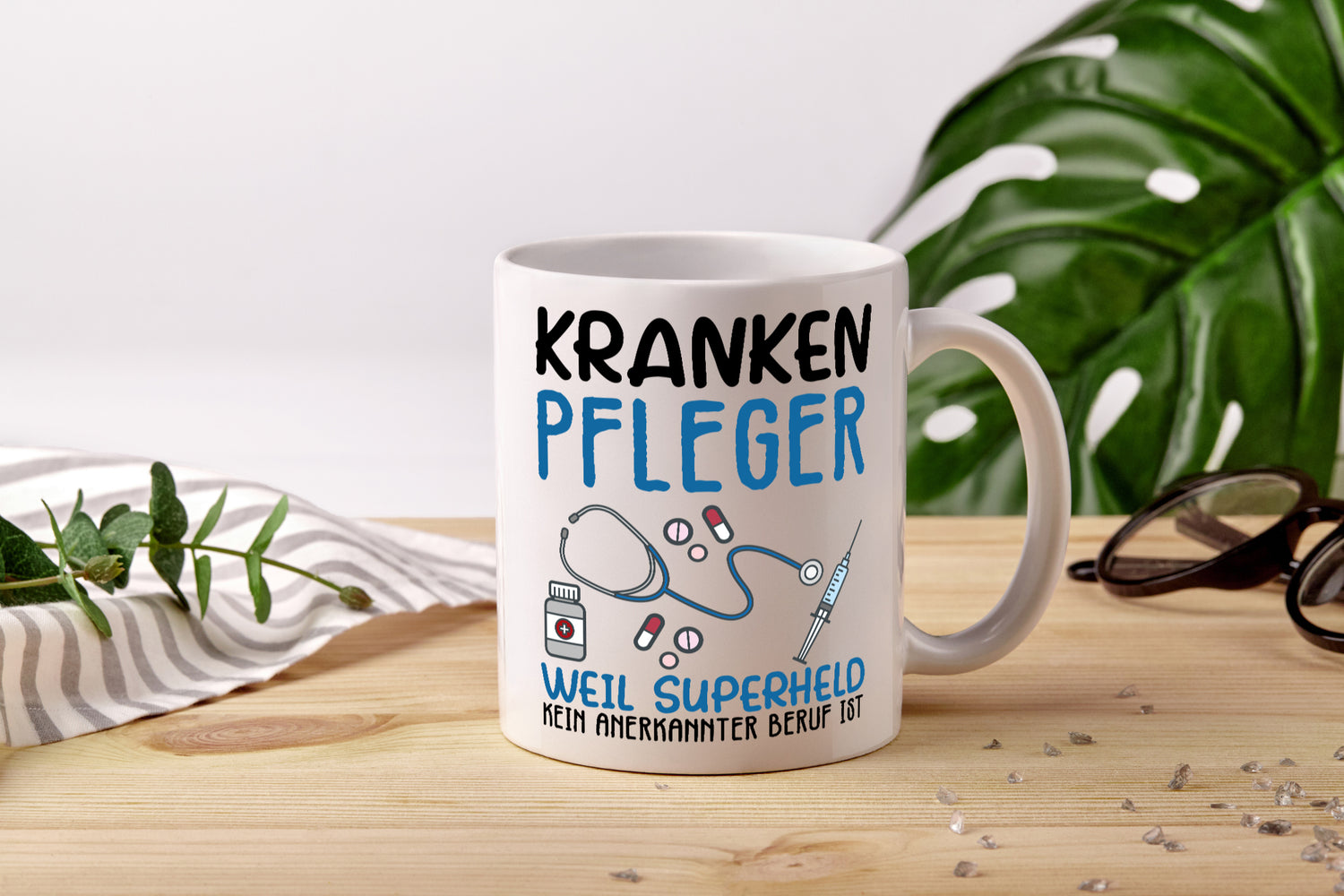 Ich bin Krankenpfleger - Tasse Weiß - Kaffeetasse / Geschenk / Familie