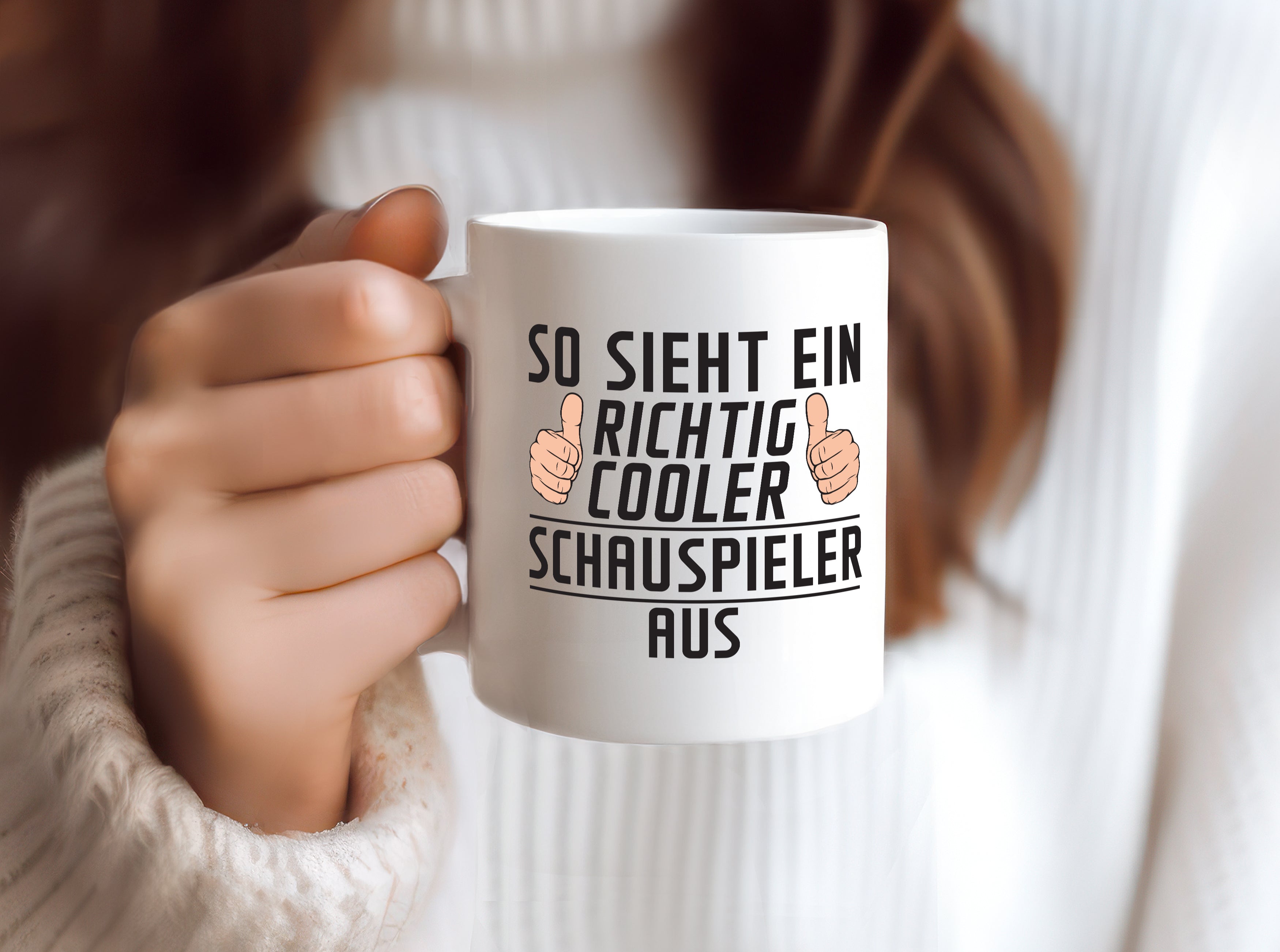 Richtig Cooler Schauspieler | Theater - Tasse Weiß - Kaffeetasse / Geschenk / Familie