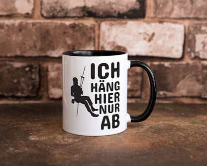 Klettern Spruch | Kletterer Tasse | Hobby | Motiv Tasse Weiß - Schwarz - Kaffeetasse / Geschenk / Familie