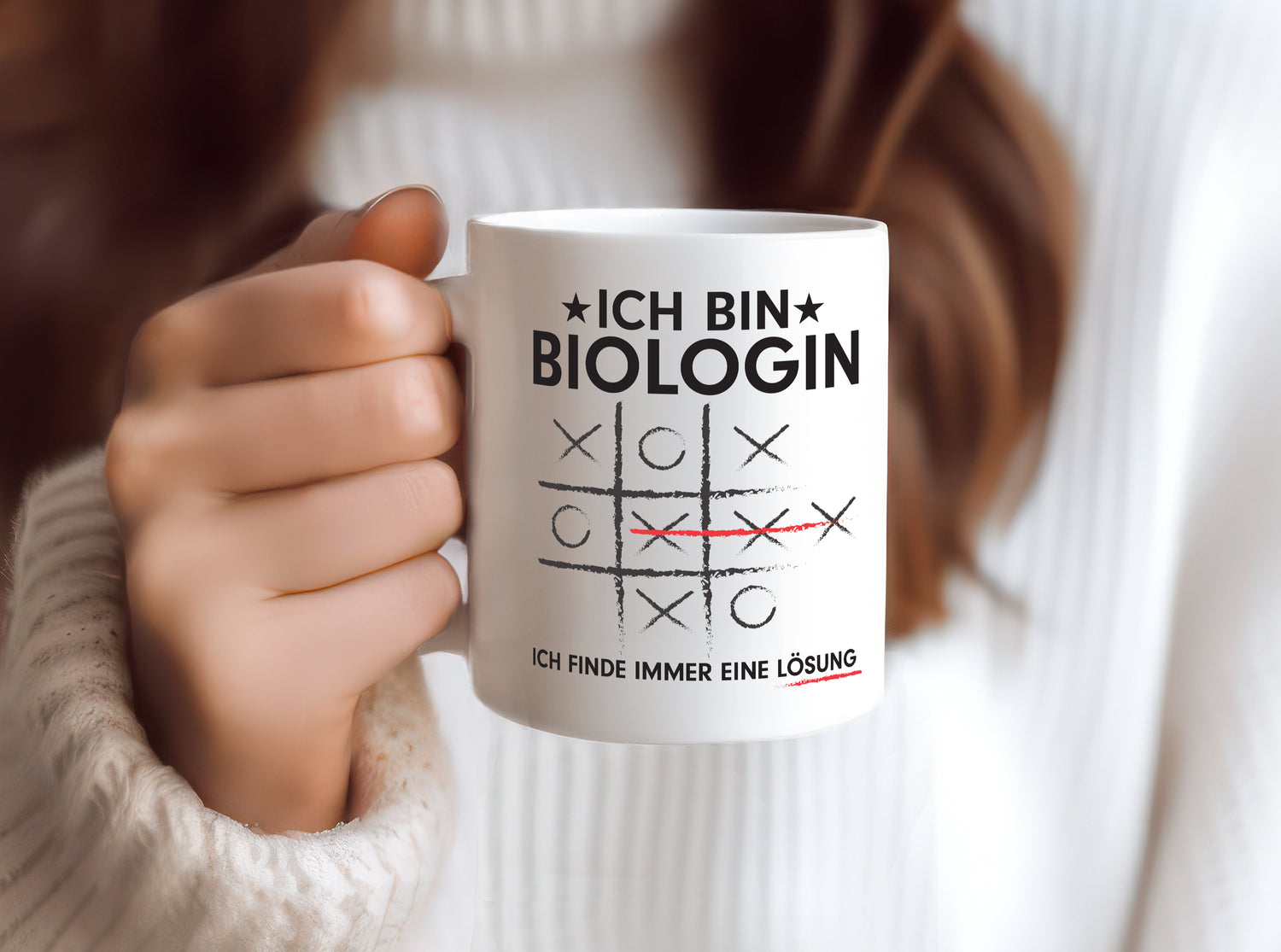 Lösung Finden: Biologin | Biologie | Naturforscherin - Tasse Weiß - Kaffeetasse / Geschenk / Familie