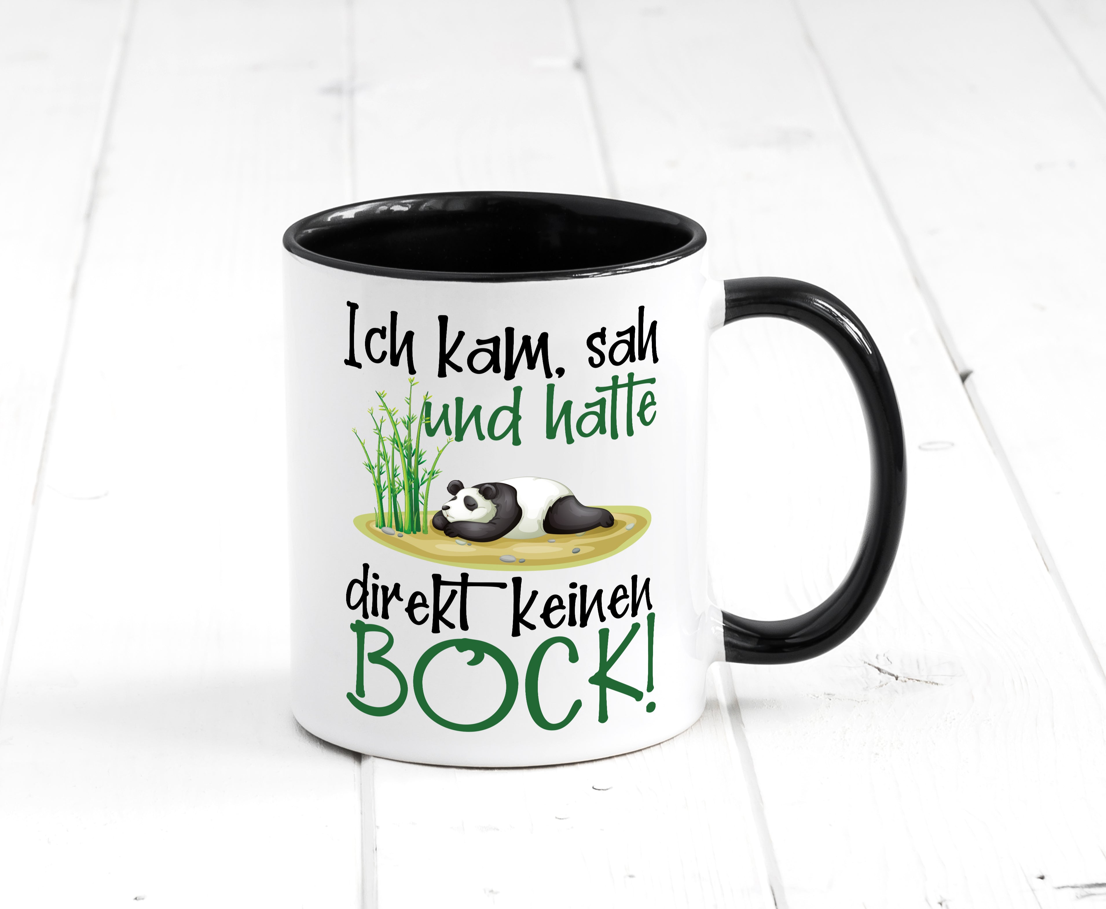 Ich habe kein Bock Tasse Weiß - Schwarz - Kaffeetasse / Geschenk / Familie