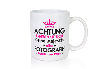 Seine Majestät Fotografin | Fotografie | Kamera - Tasse Weiß - Kaffeetasse / Geschenk / Familie