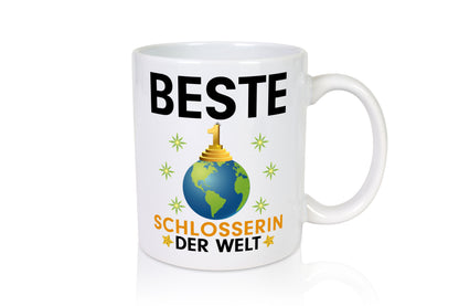 Welt Beste Schlosserin | Schlosserei - Tasse Weiß - Kaffeetasse / Geschenk / Familie