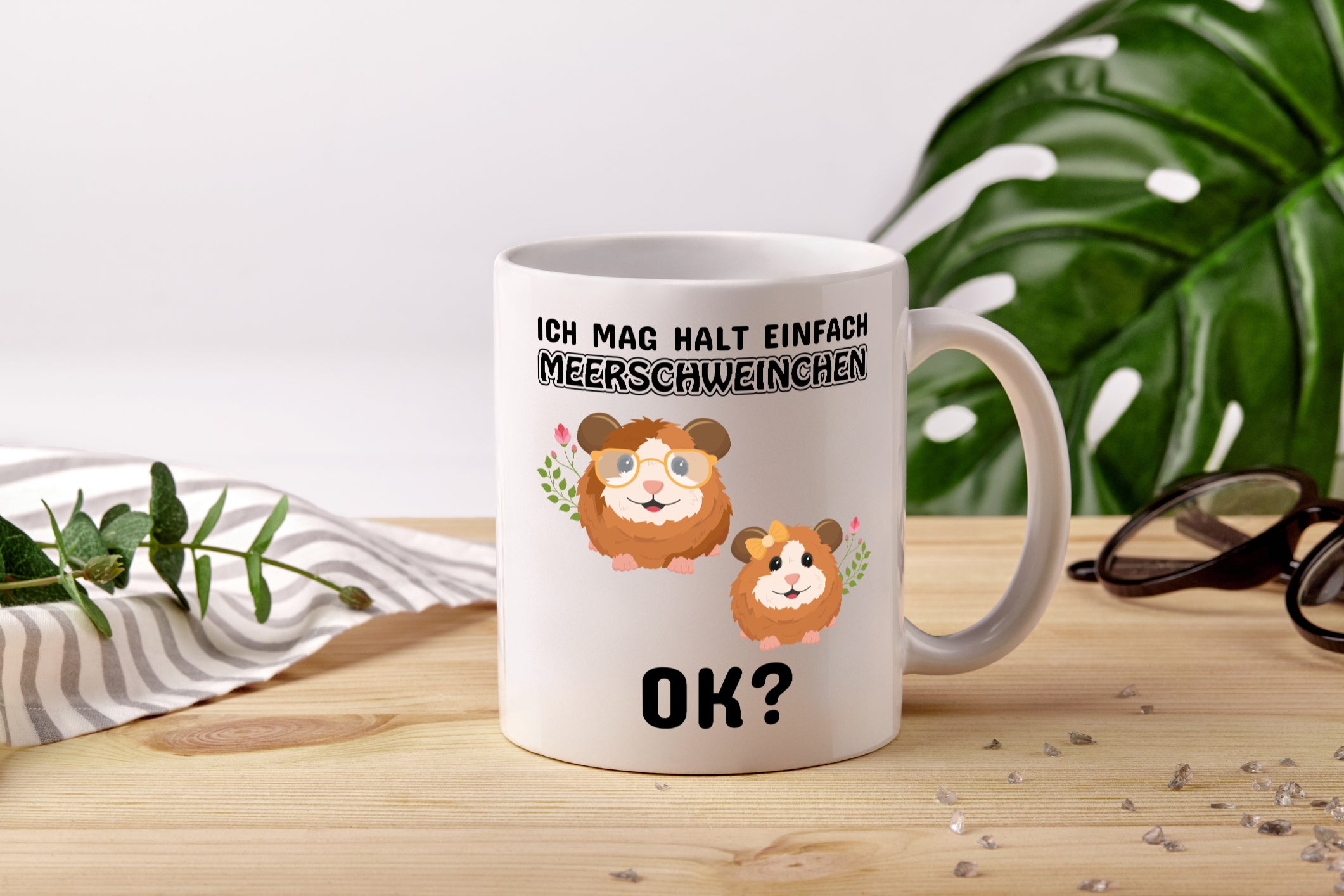 Ich mag halt einfach Meerschweinchen OK? - Tasse Weiß - Kaffeetasse / Geschenk / Familie