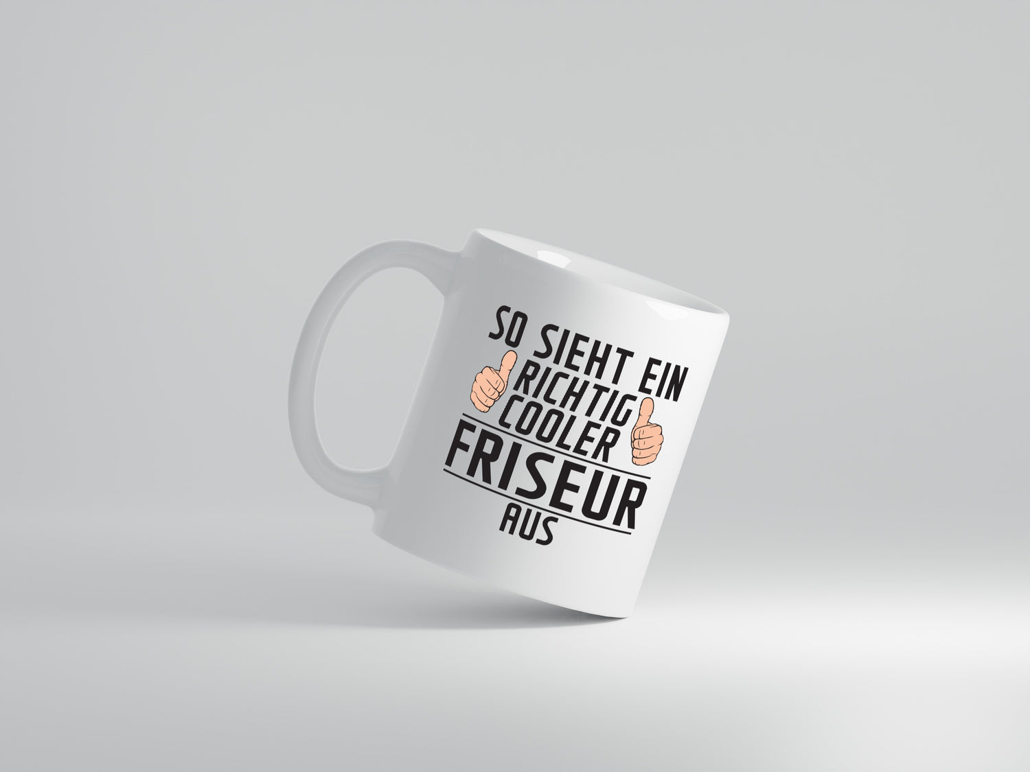 Richtig Cooler Friseur | Frisör - Tasse Weiß - Kaffeetasse / Geschenk / Familie