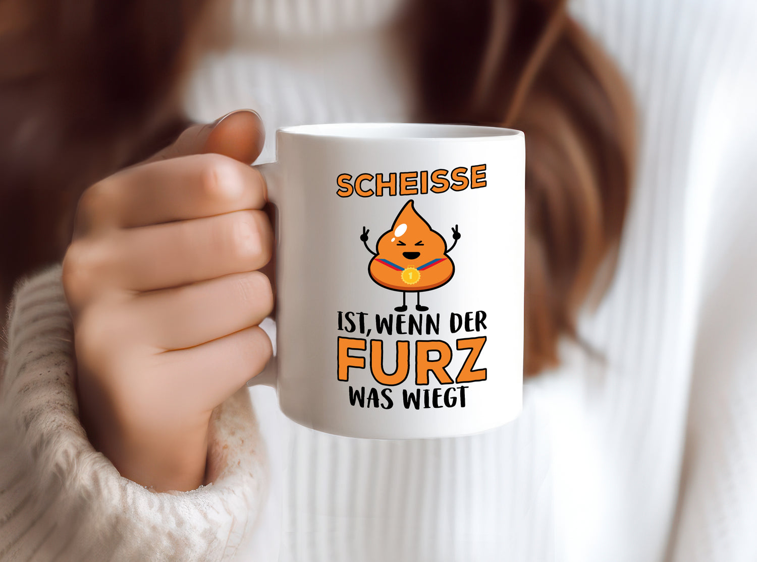 Scheisse ist - Tasse Weiß - Kaffeetasse / Geschenk / Familie