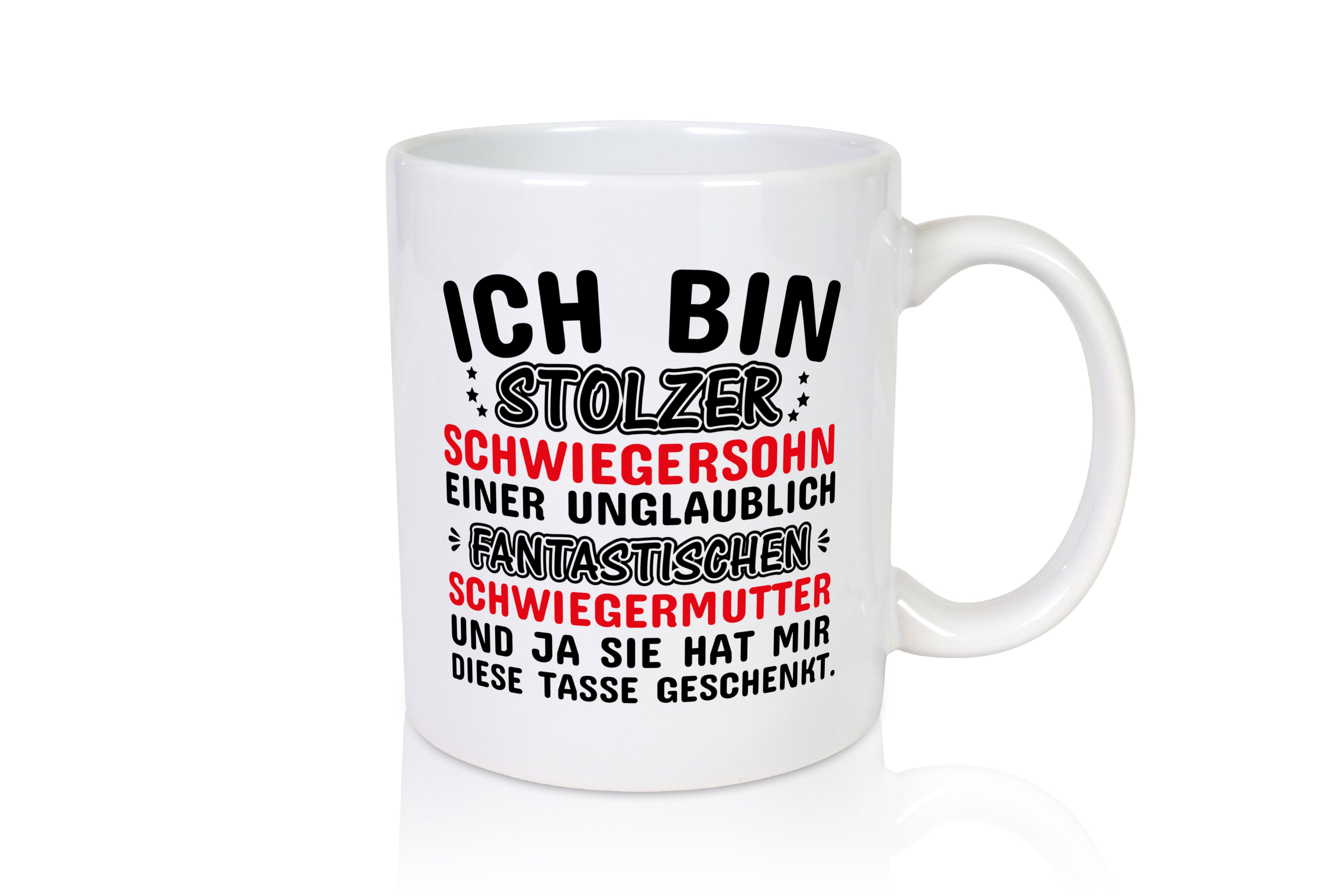 Stolzer Schwiegersohn einer Schwiegermutter - Tasse Weiß - Kaffeetasse / Geschenk / Familie