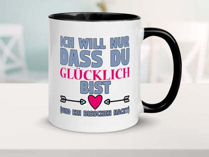 Pärchen Tasse | Beziehung Spruch | Liebe | Romantik Tasse Weiß - Schwarz - Kaffeetasse / Geschenk / Familie