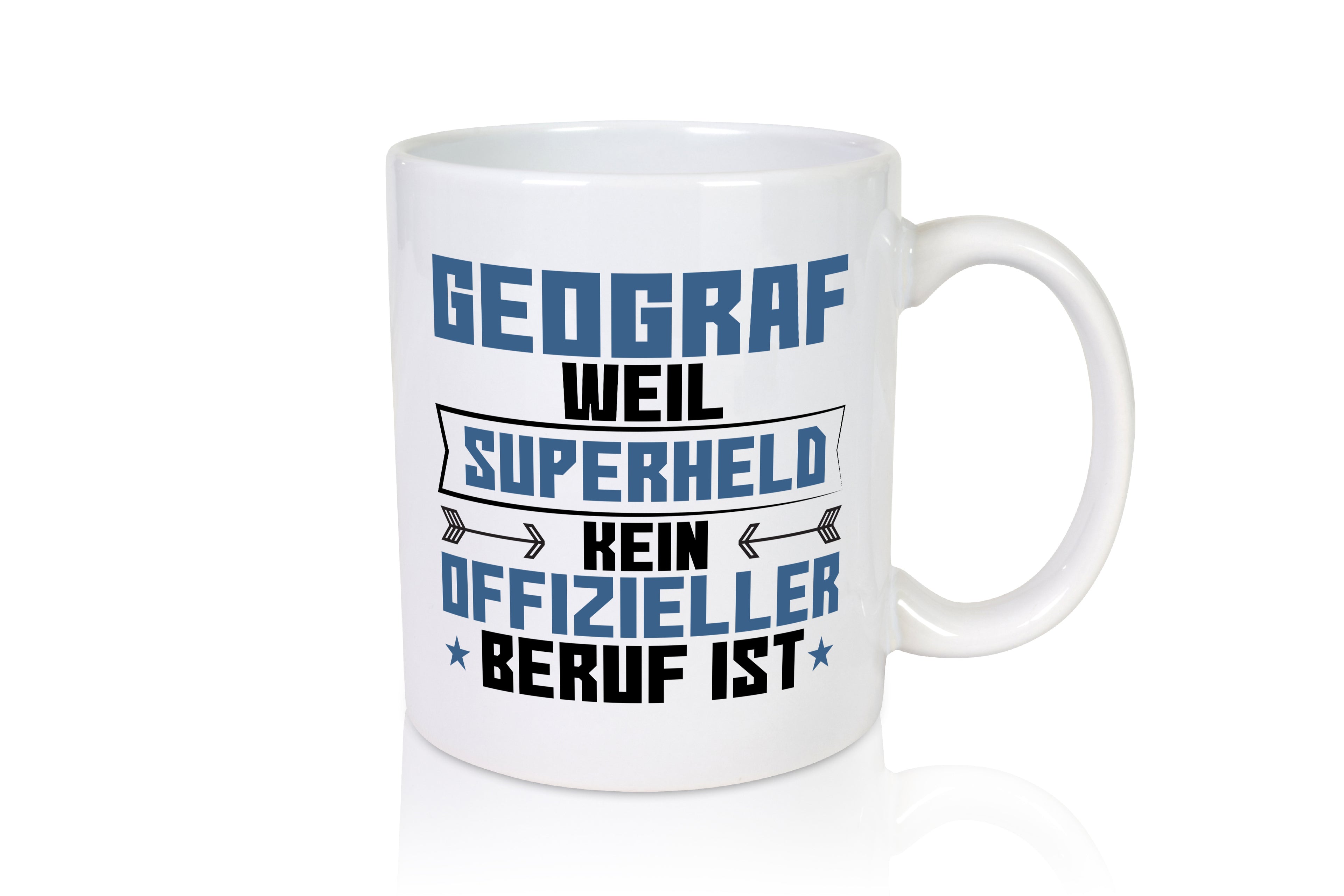 Superheld Geograf | Geografie - Tasse Weiß - Kaffeetasse / Geschenk / Familie