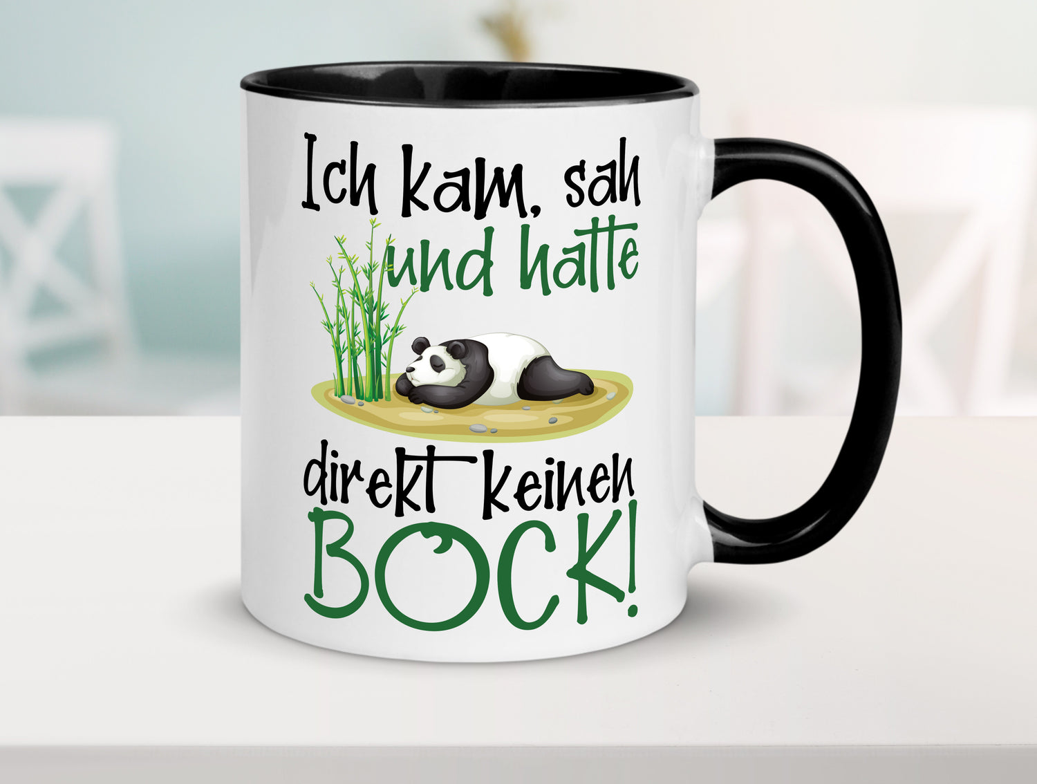 Ich habe kein Bock Tasse Weiß - Schwarz - Kaffeetasse / Geschenk / Familie