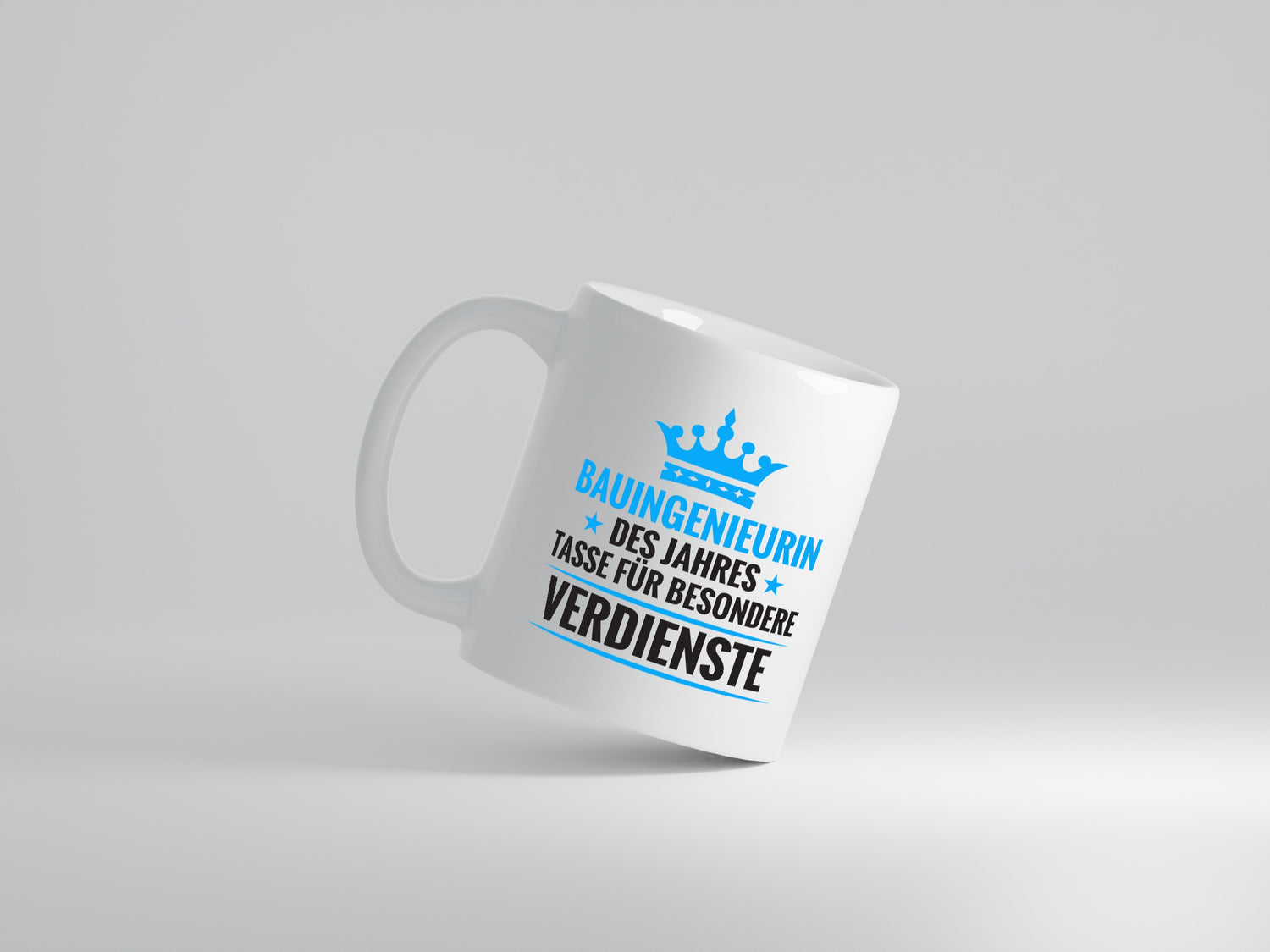 Besonderer Verdienst: Bauingenieurin | Ingenieurin - Tasse Weiß - Kaffeetasse / Geschenk / Familie