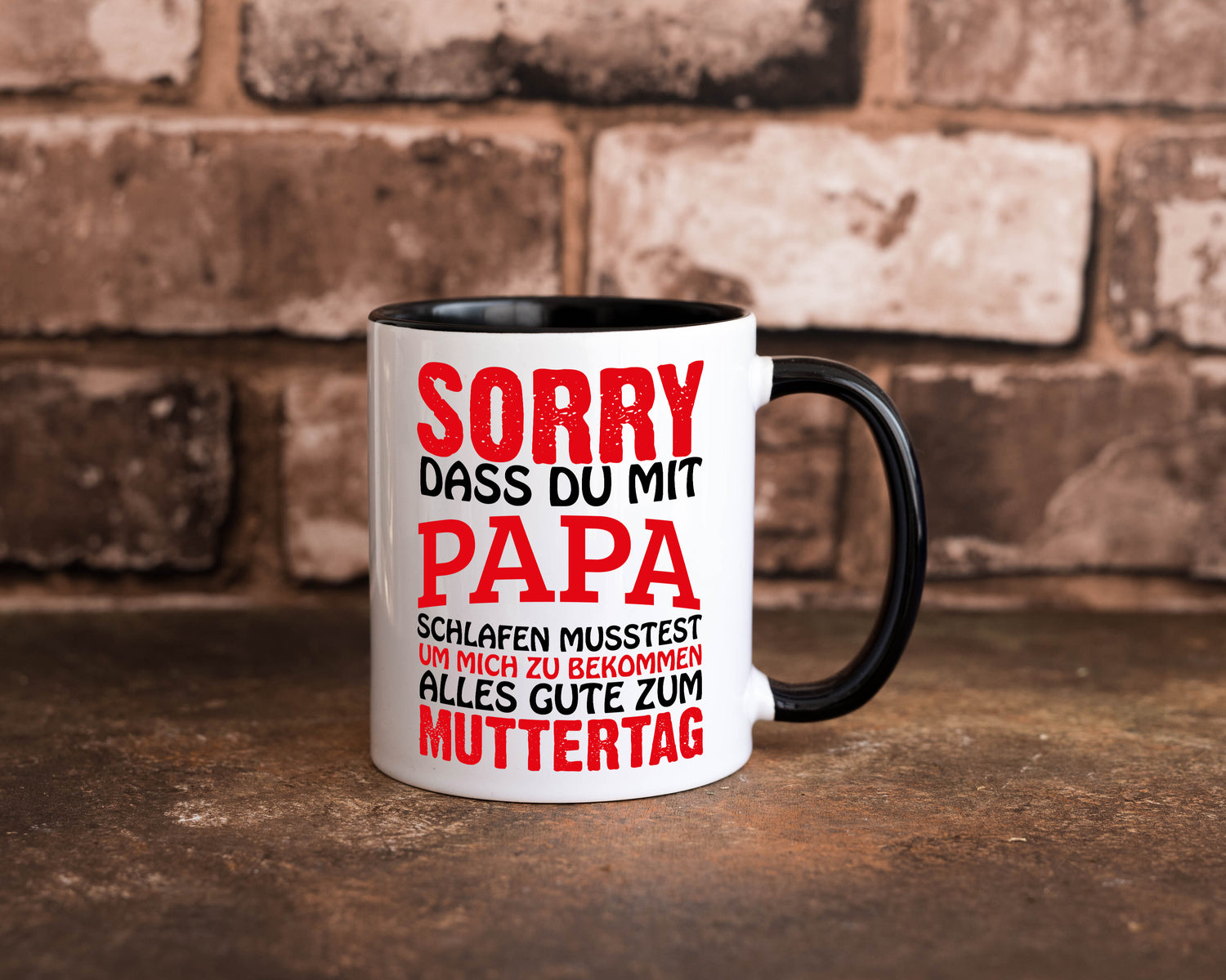 Muttertags Tasse Tasse Weiß - Schwarz - Kaffeetasse / Geschenk / Familie