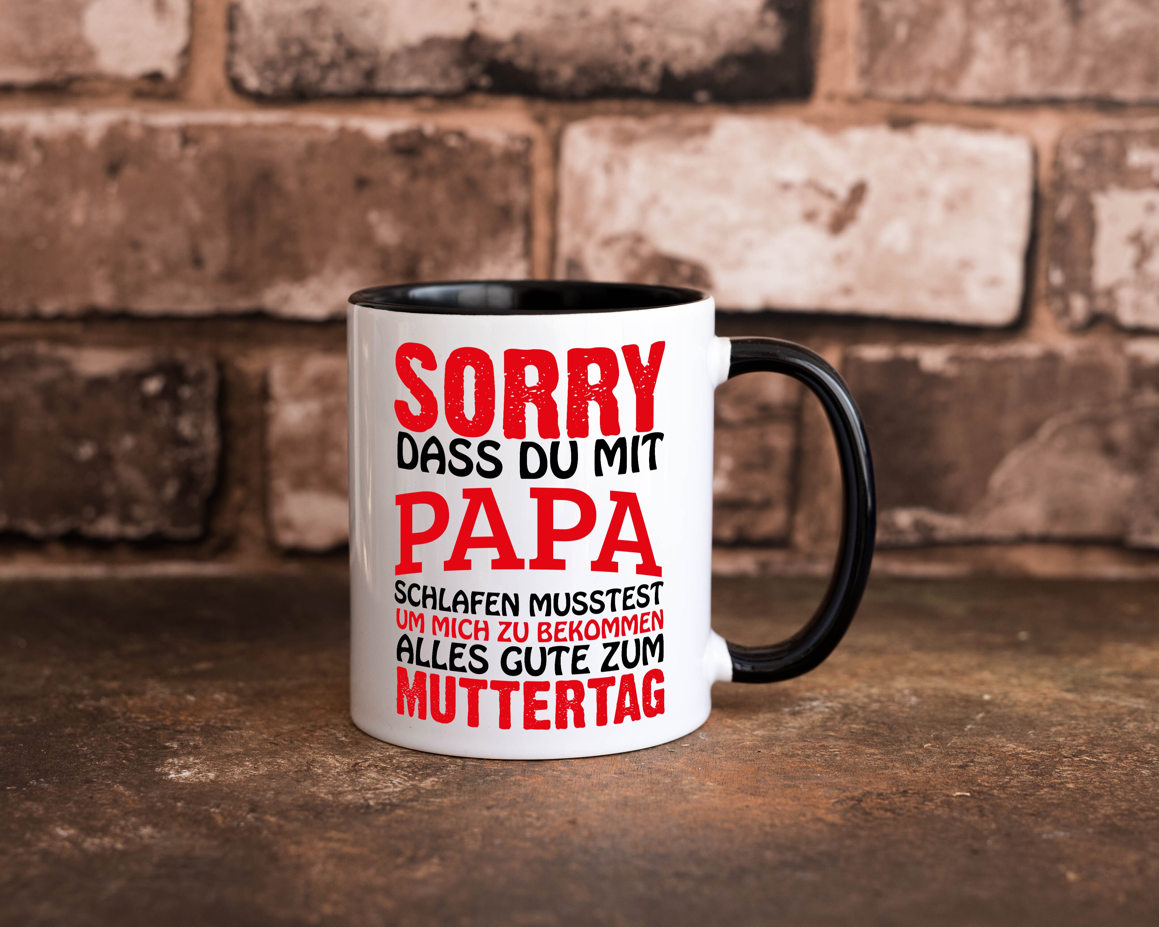 Muttertags Tasse Tasse Weiß - Schwarz - Kaffeetasse / Geschenk / Familie