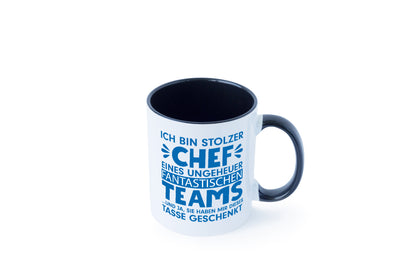 Stolzer Chef | Vorgesetzter Tasse | fantastisches Team Tasse Weiß - Schwarz - Kaffeetasse / Geschenk / Familie