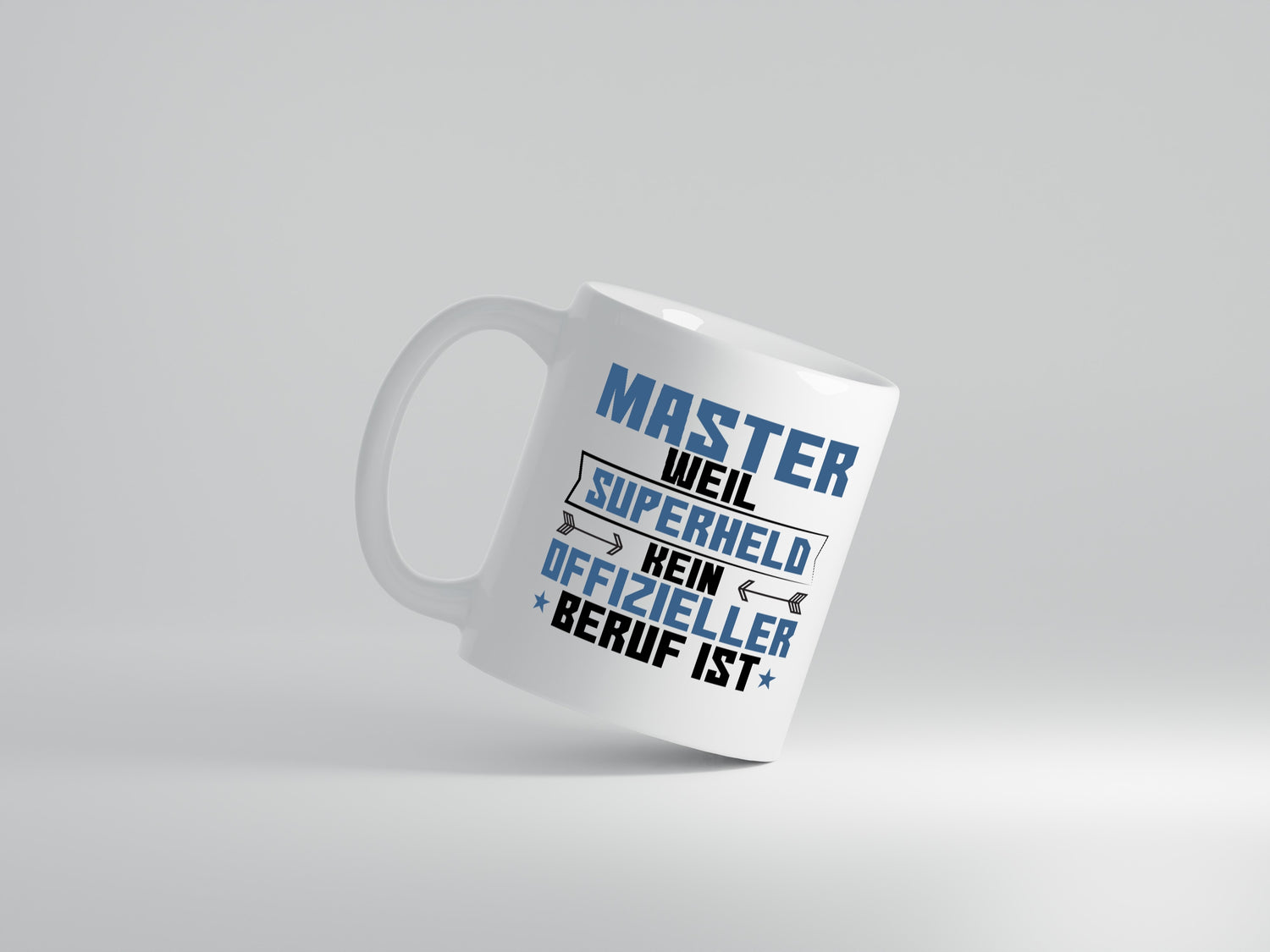 Superheld Master | Universität | Student - Tasse Weiß - Kaffeetasse / Geschenk / Familie