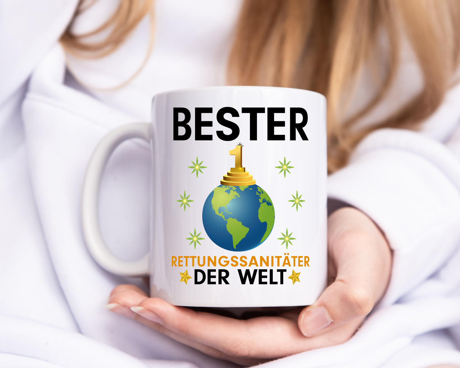 Welt Bester Rettungssanitäter | Sanitäter - Tasse Weiß - Kaffeetasse / Geschenk / Familie