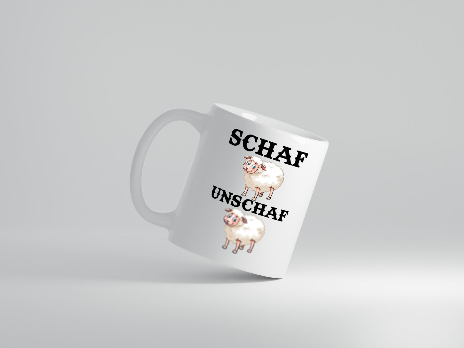 Schaf Unschaf - Tasse Weiß - Kaffeetasse / Geschenk / Familie