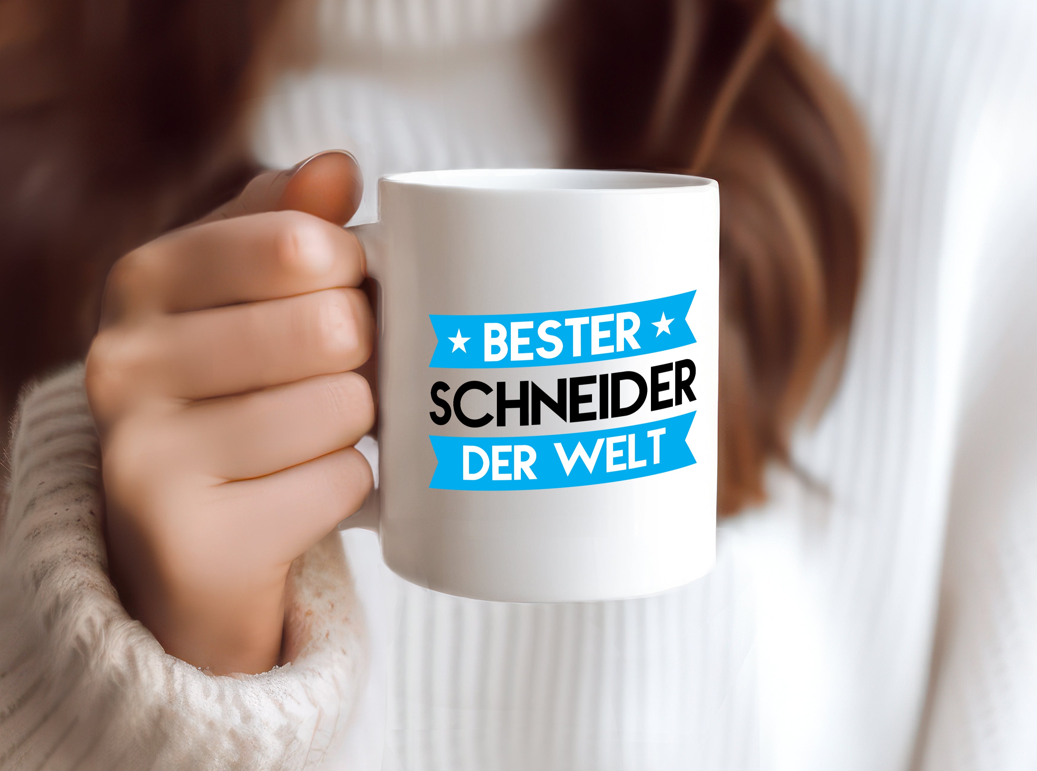 Bester Schneider | Beruf Schneiderei - Tasse Weiß - Kaffeetasse / Geschenk / Familie