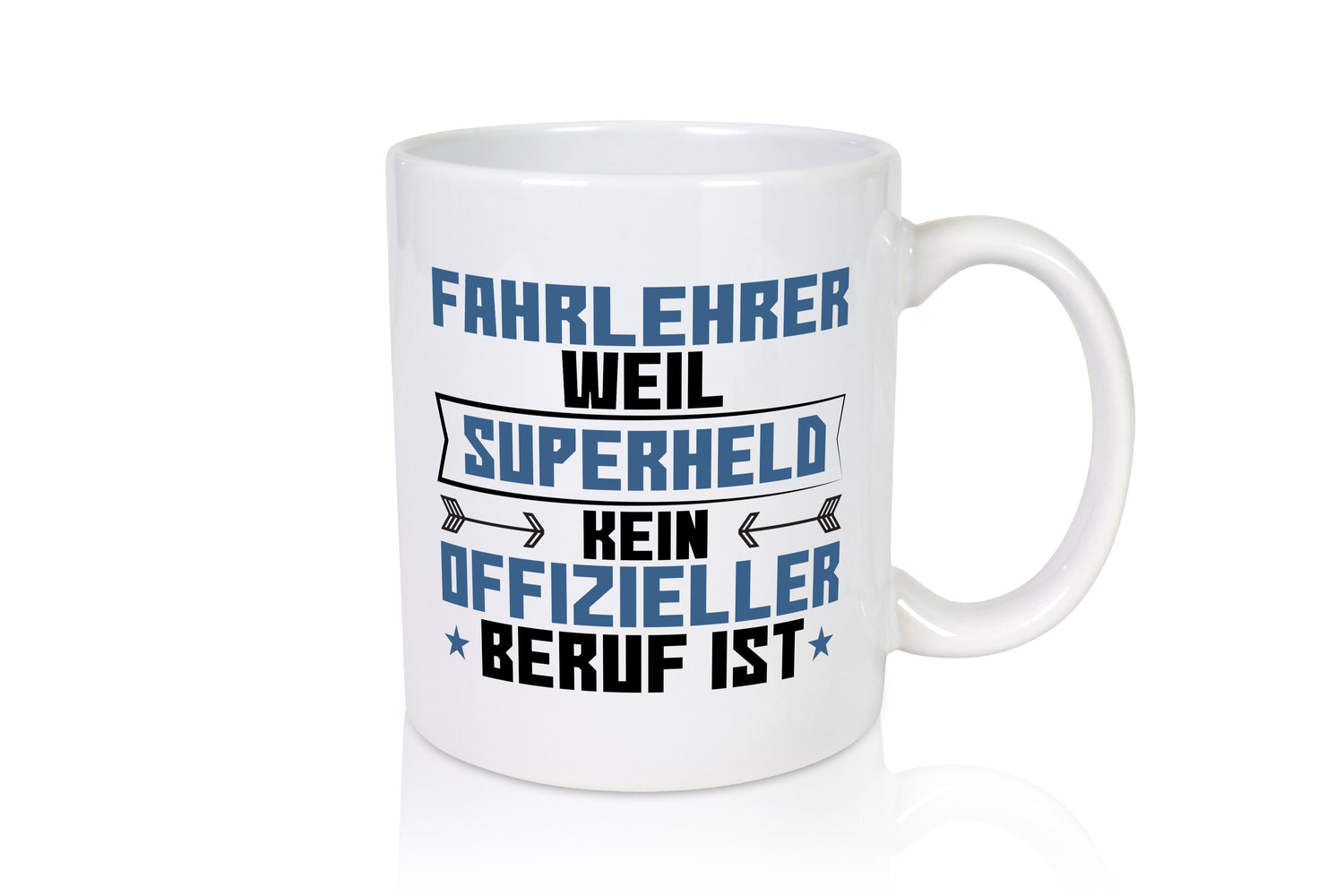 Superheld Fahrlehrer | Fahrschule - Tasse Weiß - Kaffeetasse / Geschenk / Familie