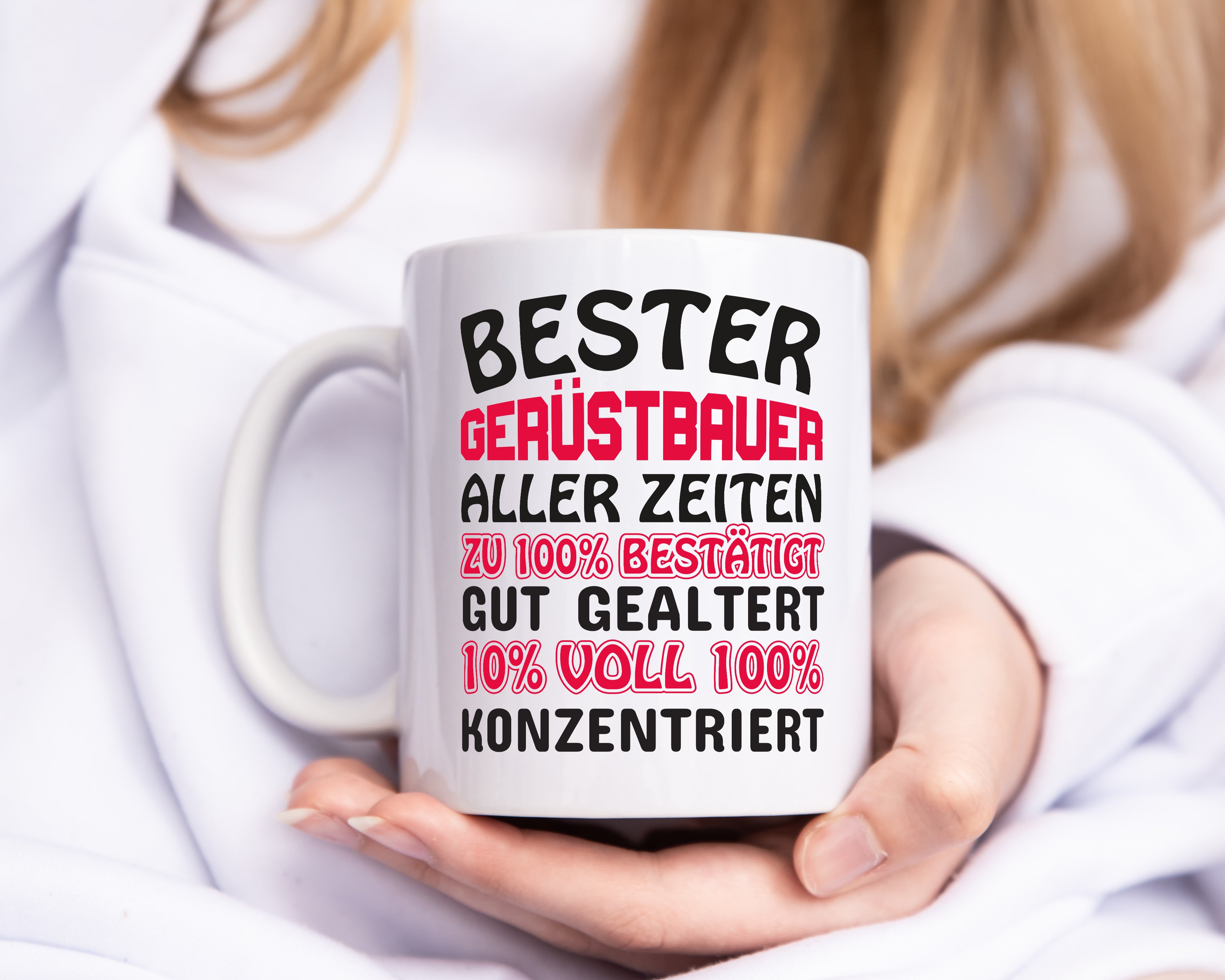 Bester Gerüstbau | Gerüstbau Tasse | Baustelle Humor - Tasse Weiß - Kaffeetasse / Geschenk / Familie