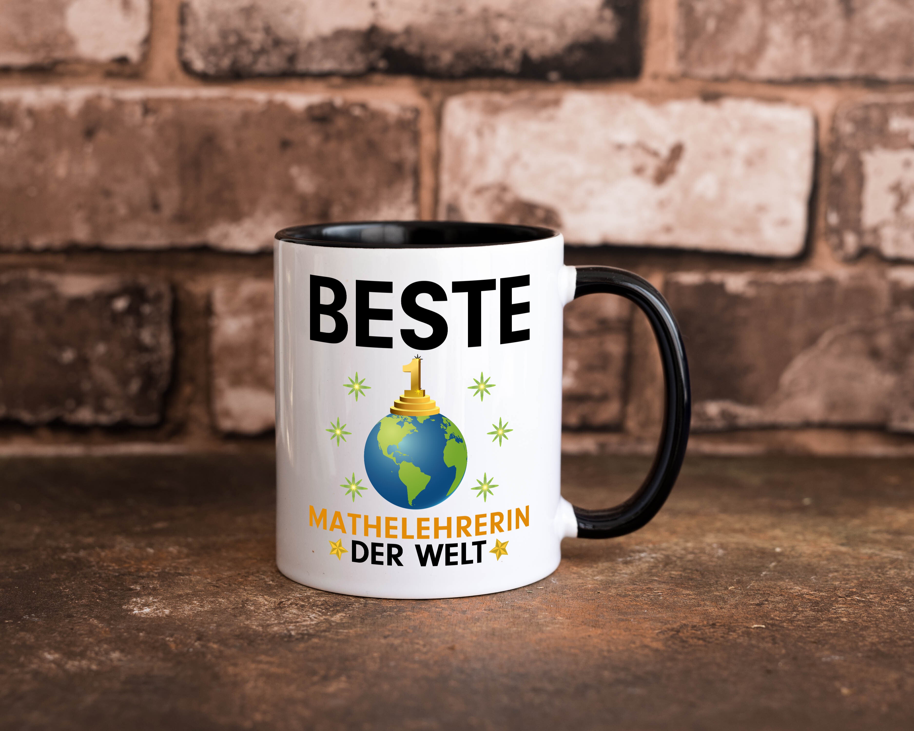 Welt Beste Mathelehrerin | Lehrer | Mathe Tasse Weiß - Schwarz - Kaffeetasse / Geschenk / Familie