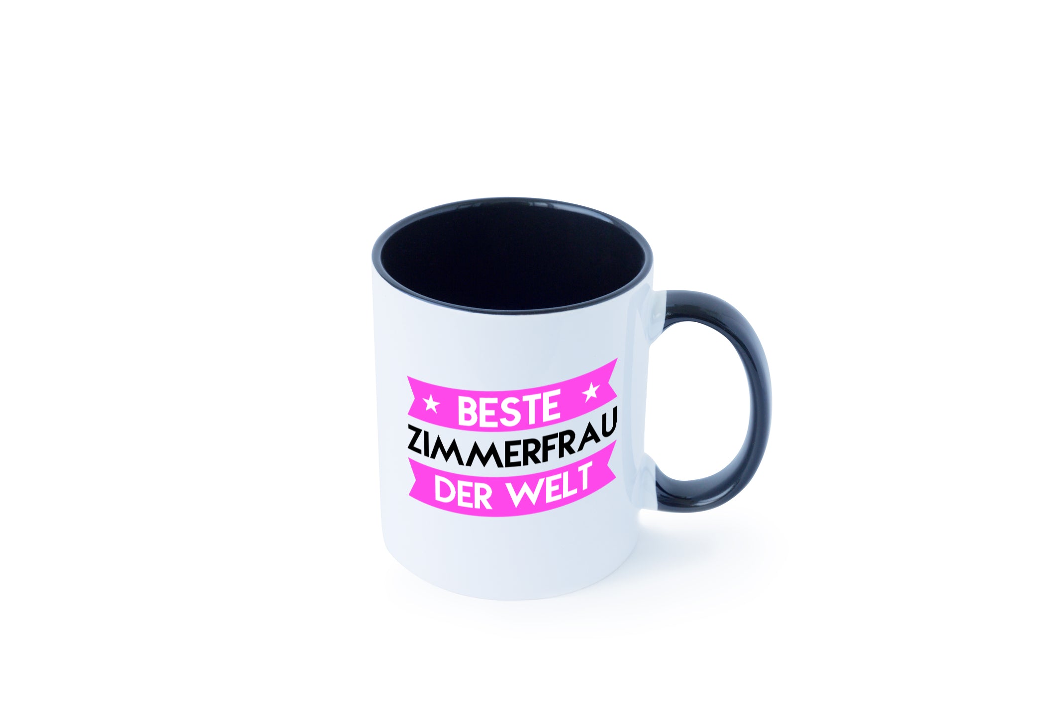 Beste Zimmerfrau| Holzbau | Handwerkerin Tasse Weiß - Schwarz - Kaffeetasse / Geschenk / Familie