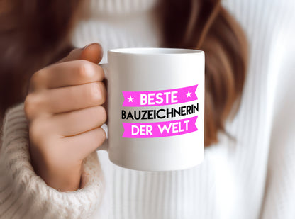 Beste Bauzeichnerin | Zeichnerin - Tasse Weiß - Kaffeetasse / Geschenk / Familie