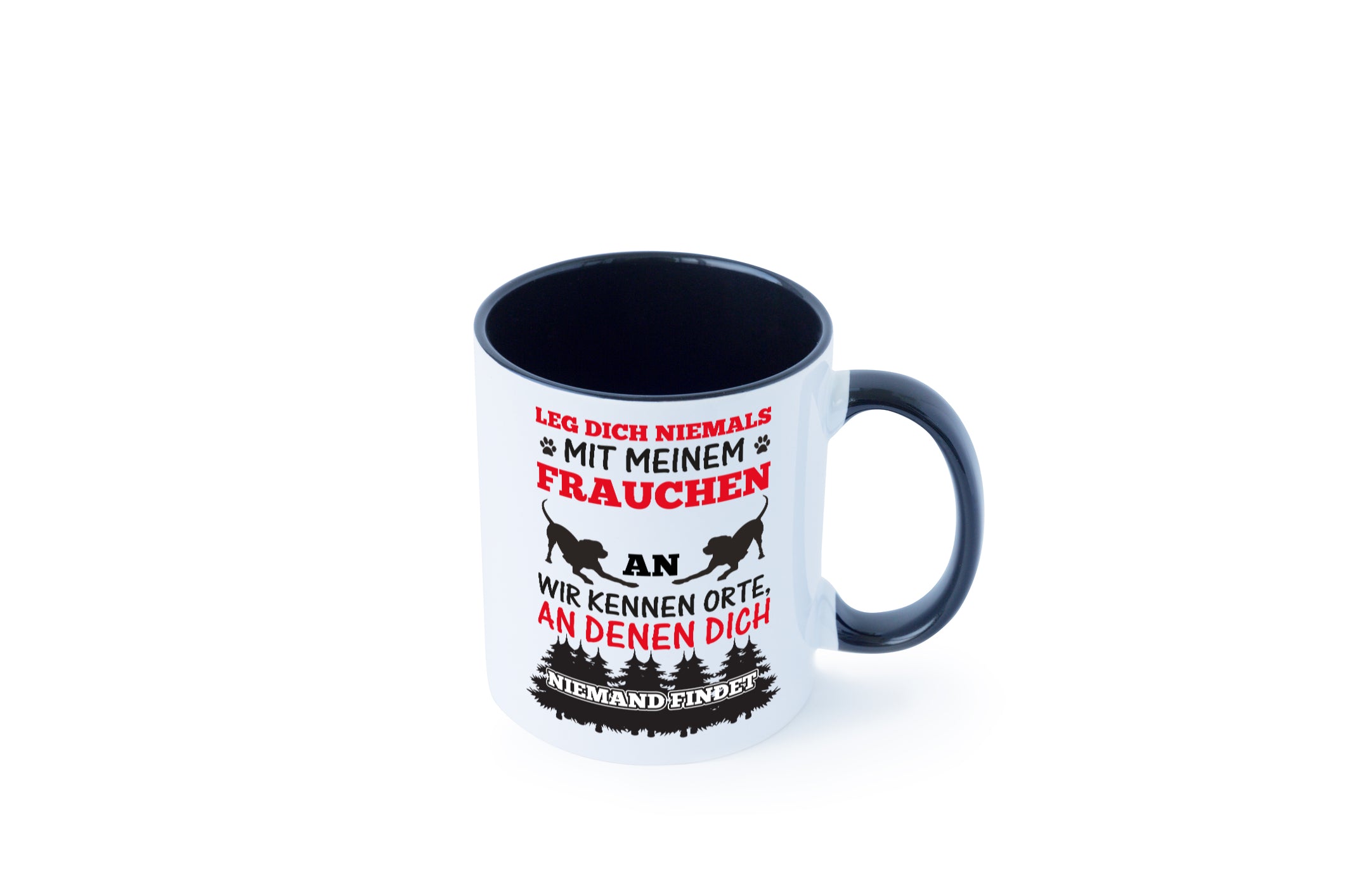 Mein Frauchen | Frauen Tasse | Hundebesitzerin | Spruch Tasse Weiß - Schwarz - Kaffeetasse / Geschenk / Familie