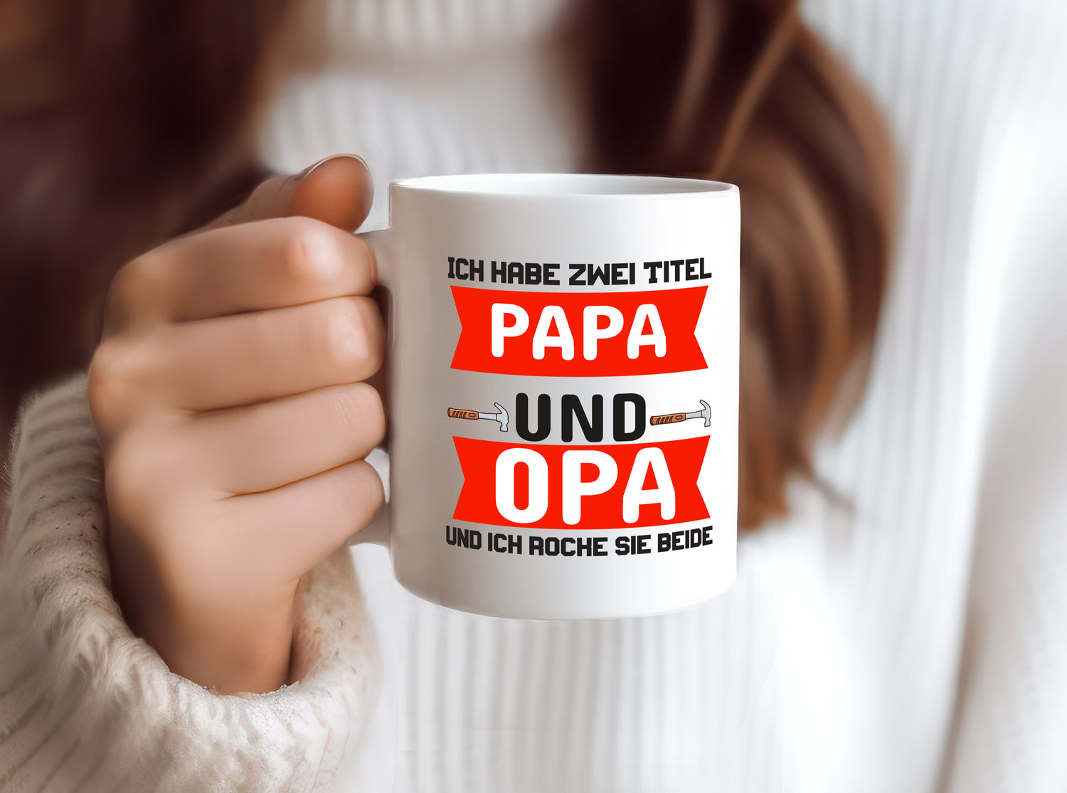 Papa und Opa | Vater Tasse | Vatertag | Großvater - Tasse Weiß - Kaffeetasse / Geschenk / Familie