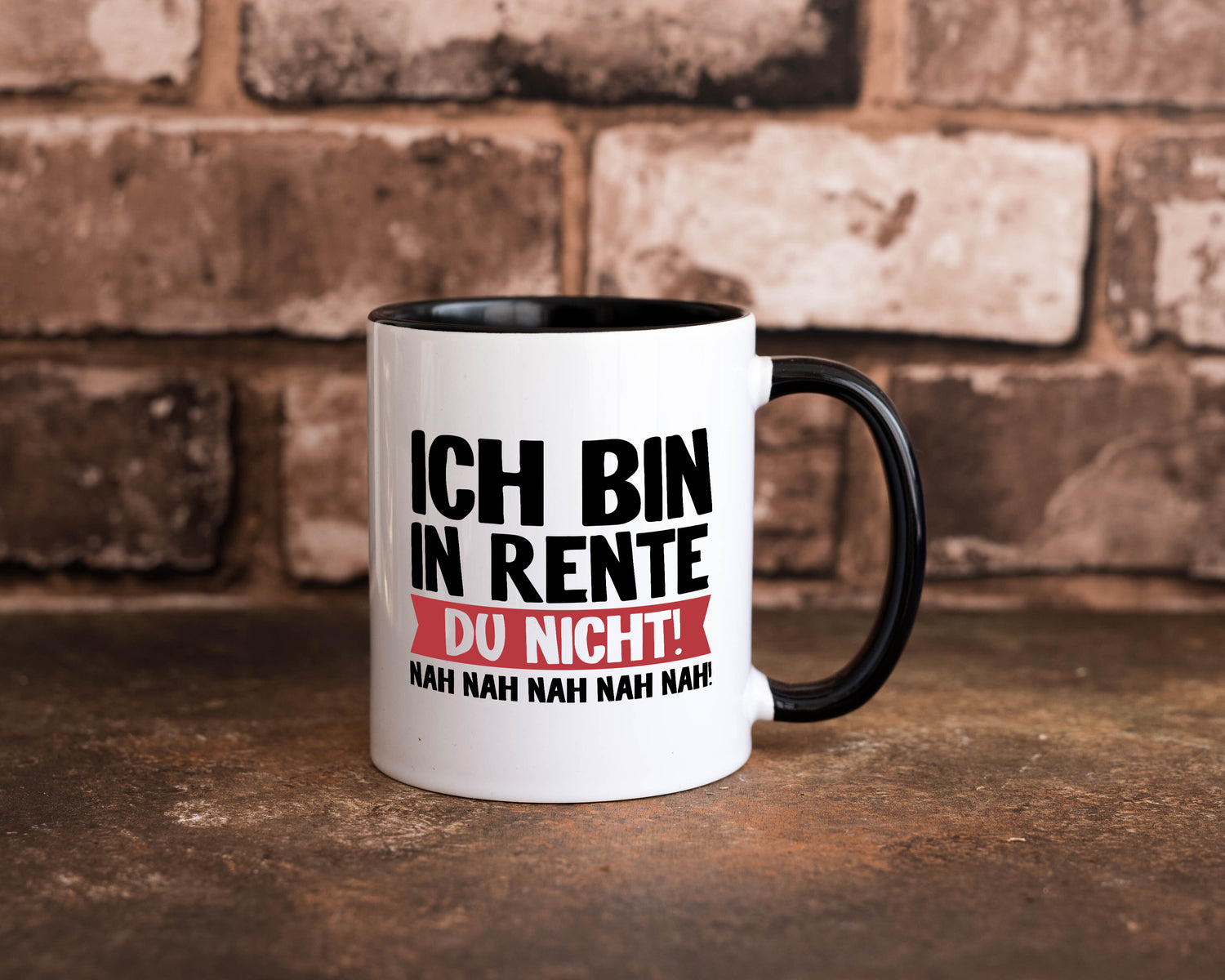 Ich bin in Rente Tasse Weiß - Schwarz - Kaffeetasse / Geschenk / Familie