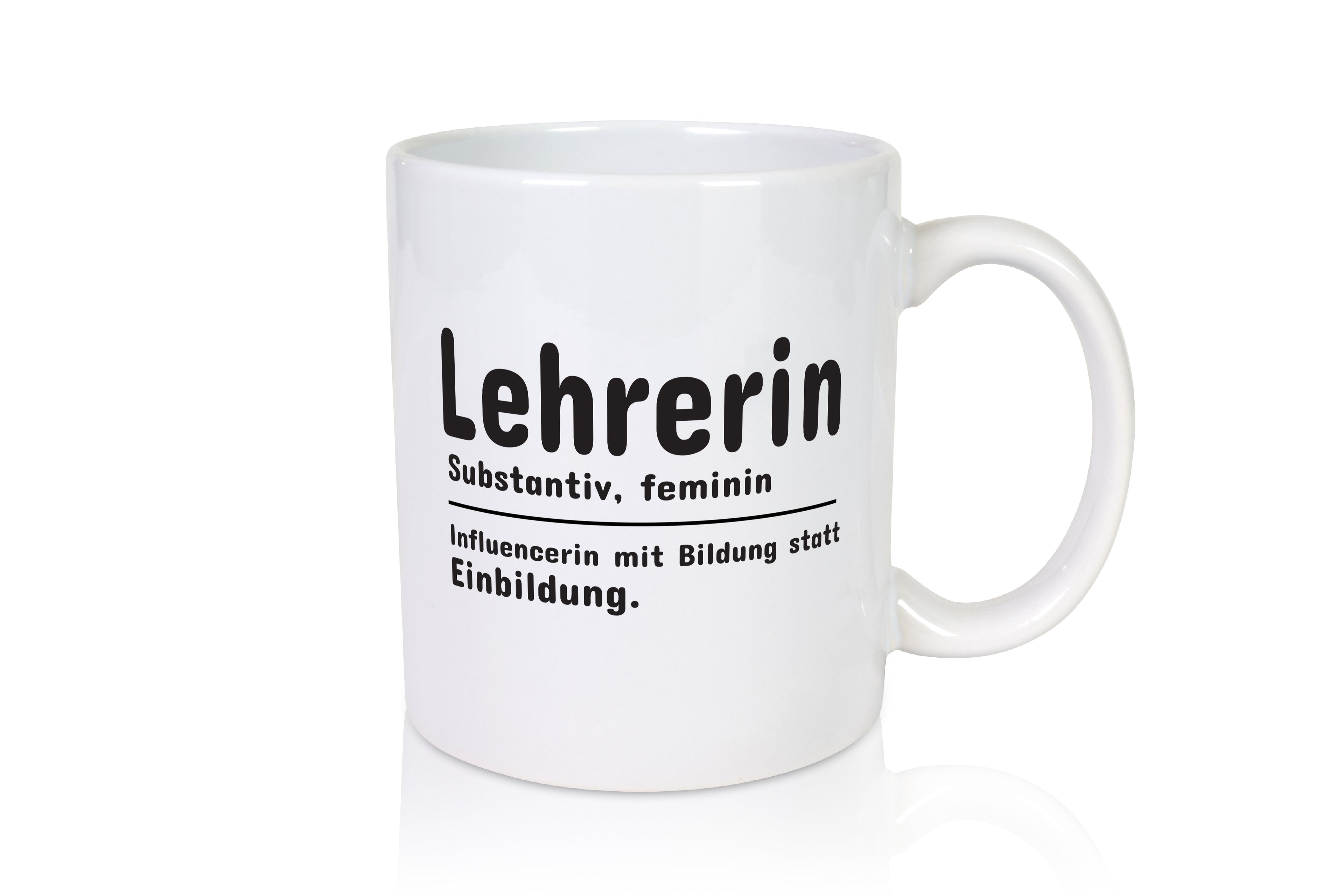 Lehrerin Influencer | Beruf Spruch | Definition | Humor - Tasse Weiß - Kaffeetasse / Geschenk / Familie