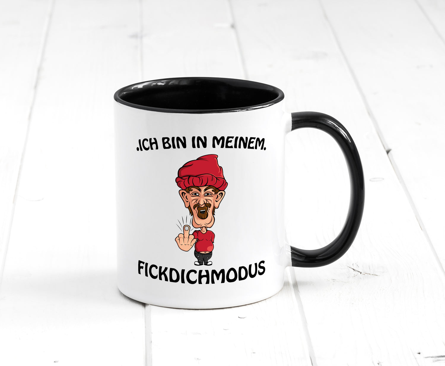 FickDichModus Tasse Weiß - Schwarz - Kaffeetasse / Geschenk / Familie