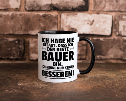 Der Beste Bauer | Bauernhof | Landwirtschaft Tasse Weiß - Schwarz - Kaffeetasse / Geschenk / Familie