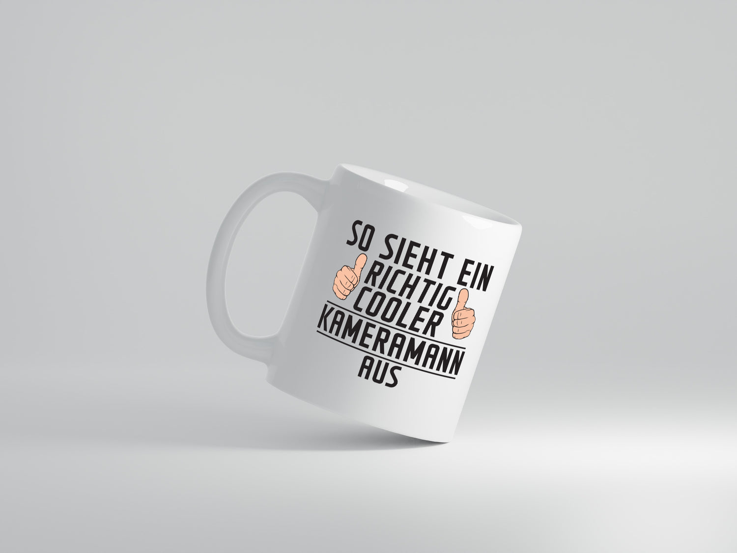 Richtig Cooler Kameramann | Kamera - Tasse Weiß - Kaffeetasse / Geschenk / Familie