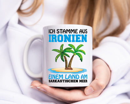 Am Sarkastischen Meer - Tasse Weiß - Kaffeetasse / Geschenk / Familie