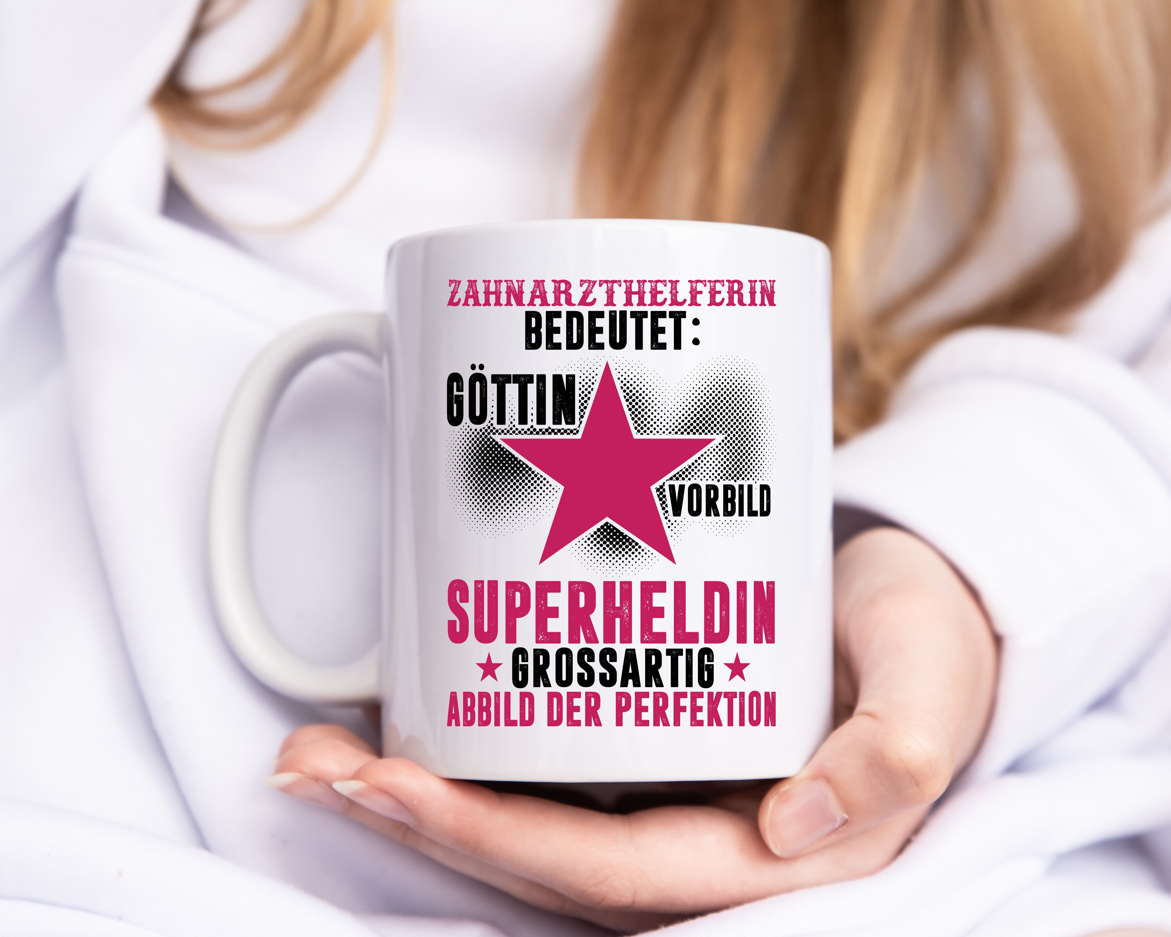 Bedeutung von Zahnarzthelferin | Zahnmedizin - Tasse Weiß - Kaffeetasse / Geschenk / Familie