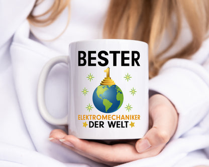 Welt Bester Elektromechaniker | Mechaniker | Elektrik - Tasse Weiß - Kaffeetasse / Geschenk / Familie